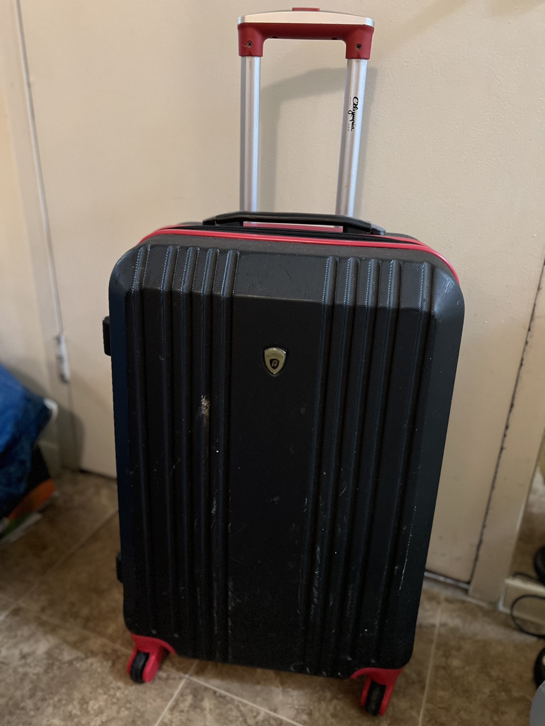 Olympia Luggage - Black & Red Trim
