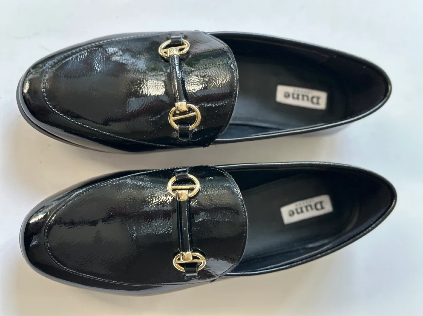 DUNE London, black leather loafers, size EUR 38/ US 7-7.5 image indicator(3)