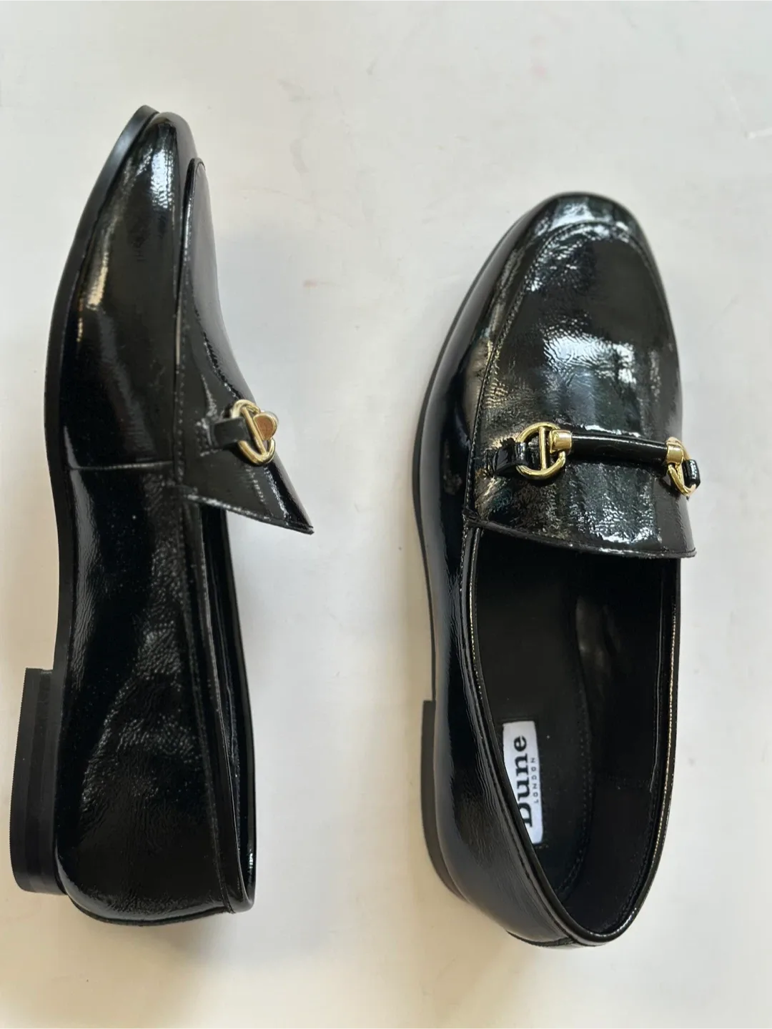 DUNE London, black leather loafers, size EUR 38/ US 7-7.5 image indicator(4)