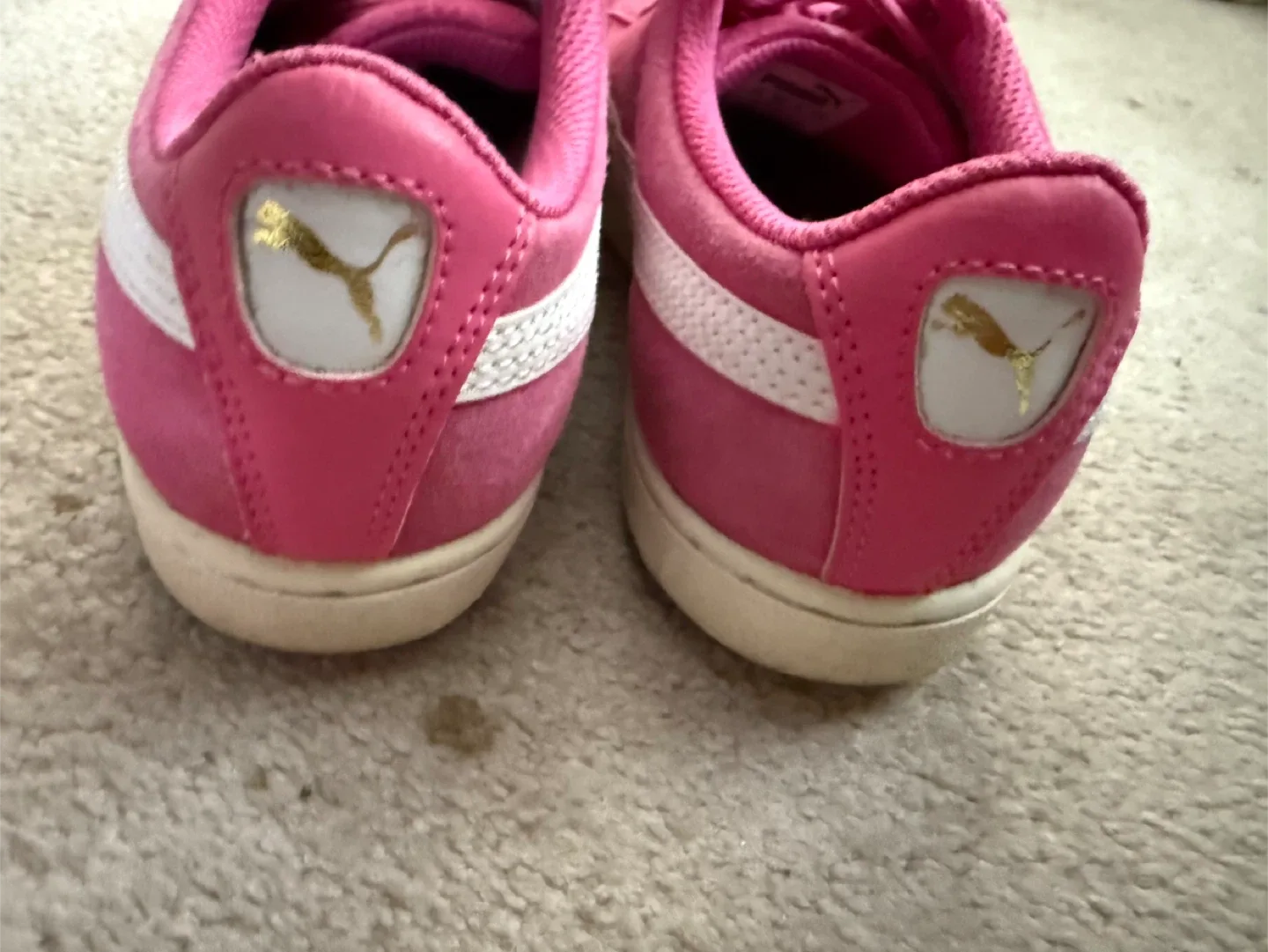 Puma Pink Suede Sneakers, Size 6 image indicator(4)