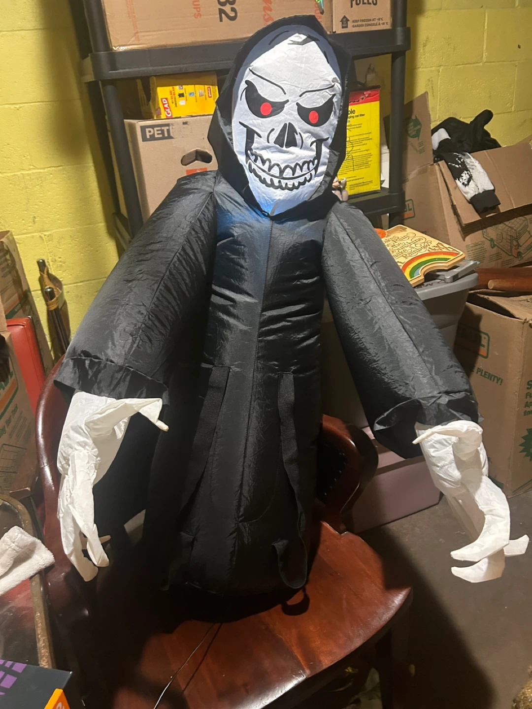 🥕Inflatable Light-Up Grim Reaper Halloween Costume🥕