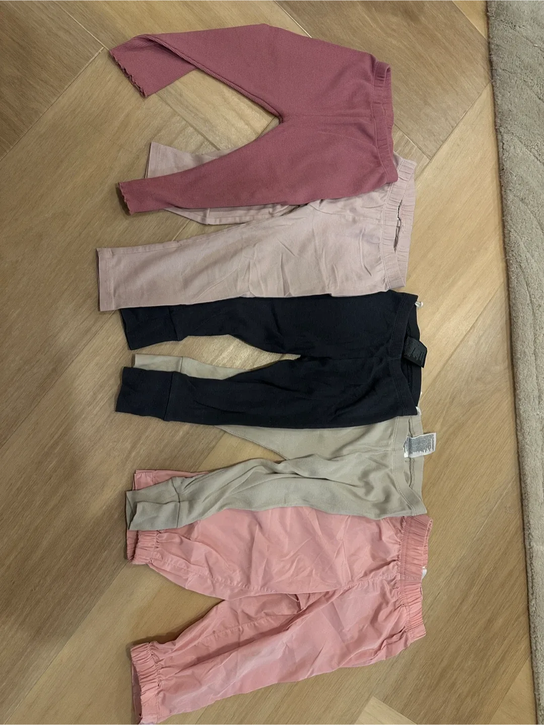 Bundle of kids leggings and slush pants- Size 12 m to 2T image indicator(2)