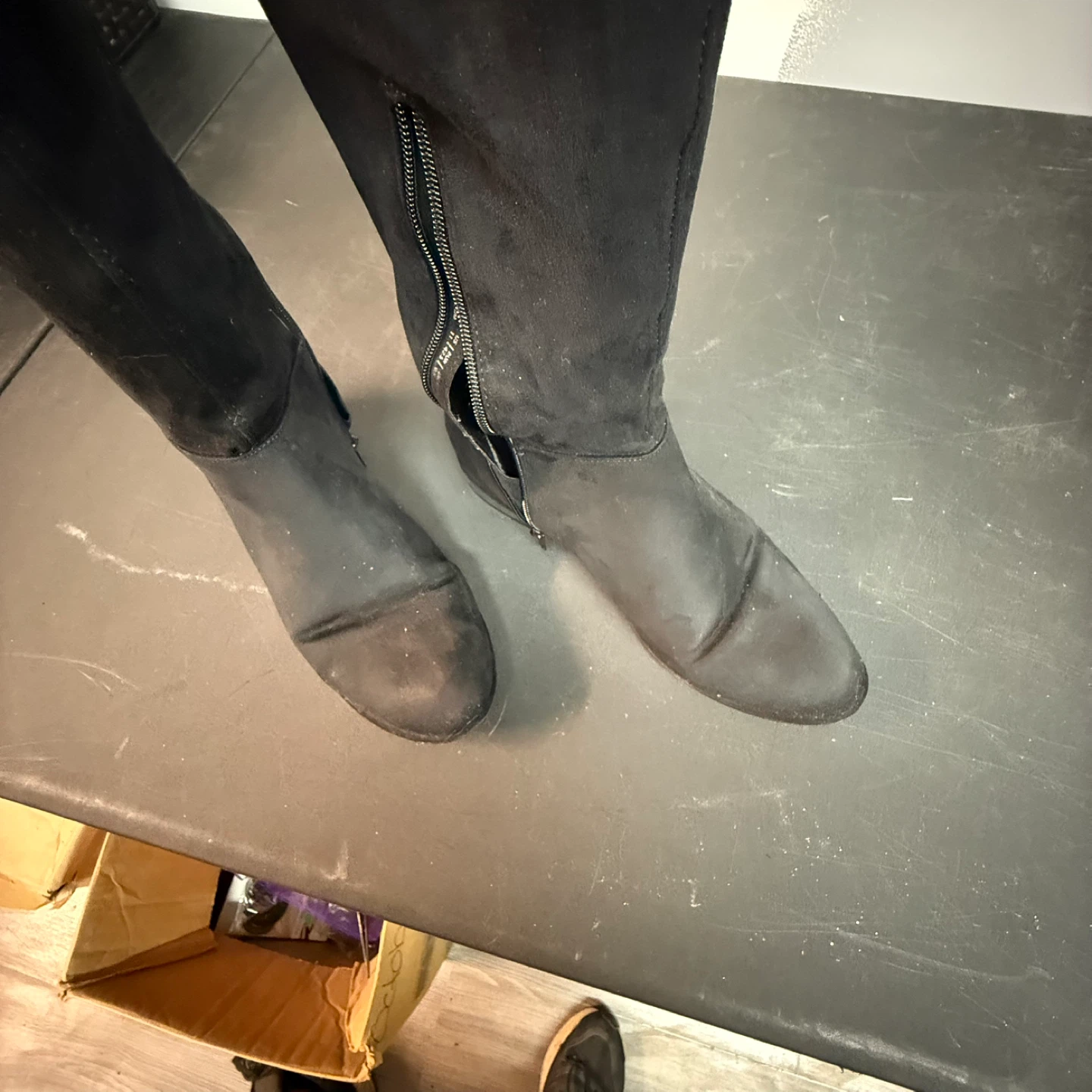 Call It Spring Black Over-the-Knee Boots - Size 11 - photo 2