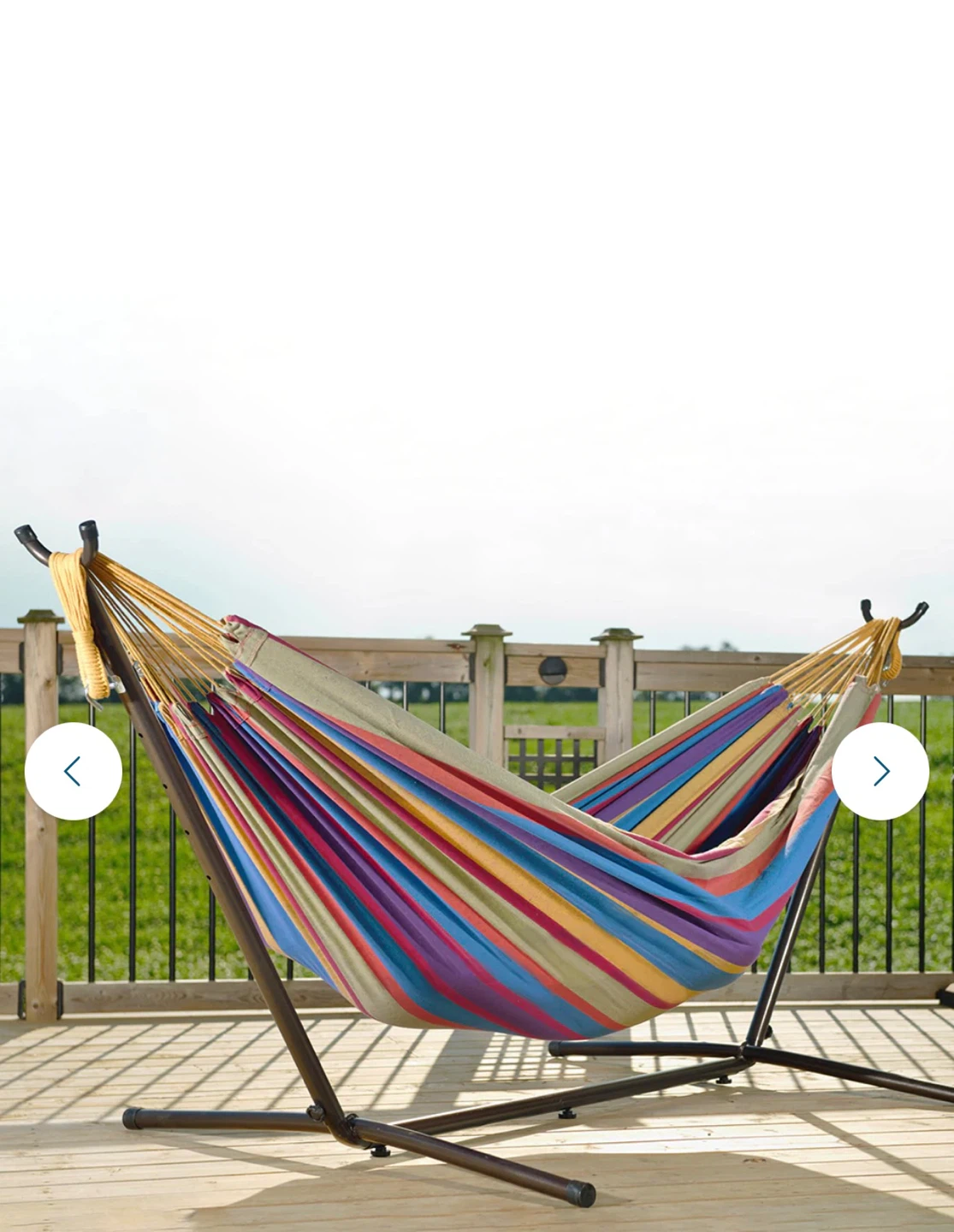 Vivere Double Cotton Stand Hammock