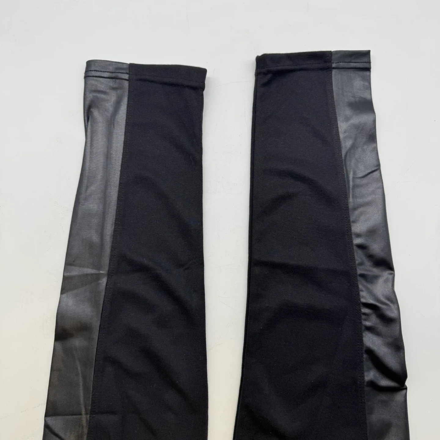 SR Stretch Black Faux Leather Panel Leggings Women's Size 1X image indicator(4)