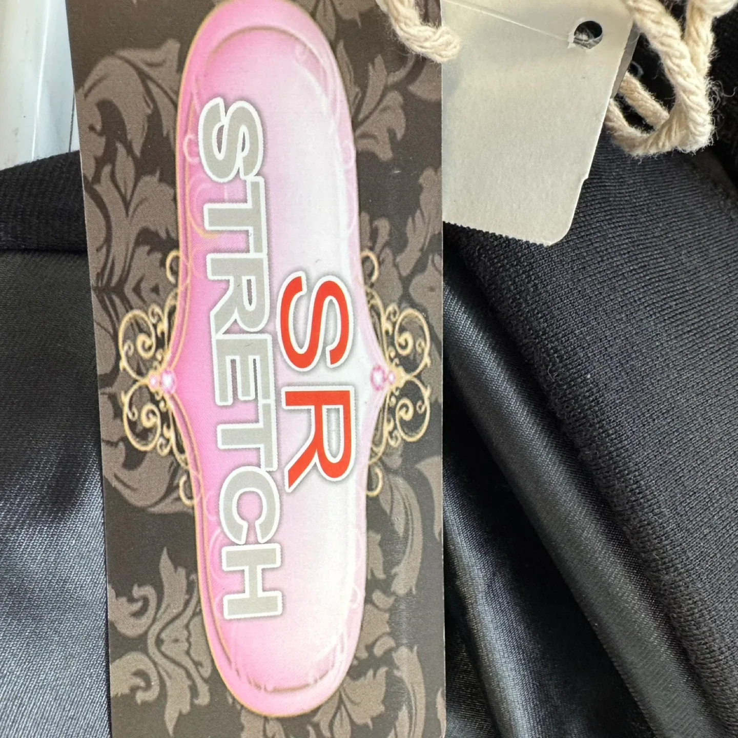 SR Stretch Black Faux Leather Panel Leggings Women's Size 1X image indicator(5)