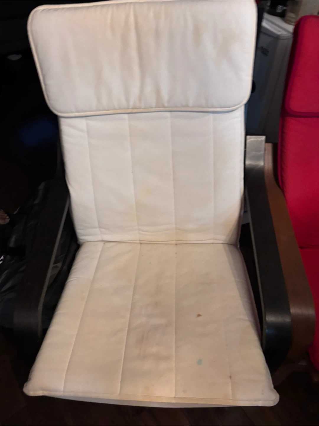 IKEA Poang Chair - Off White and red - photo 2