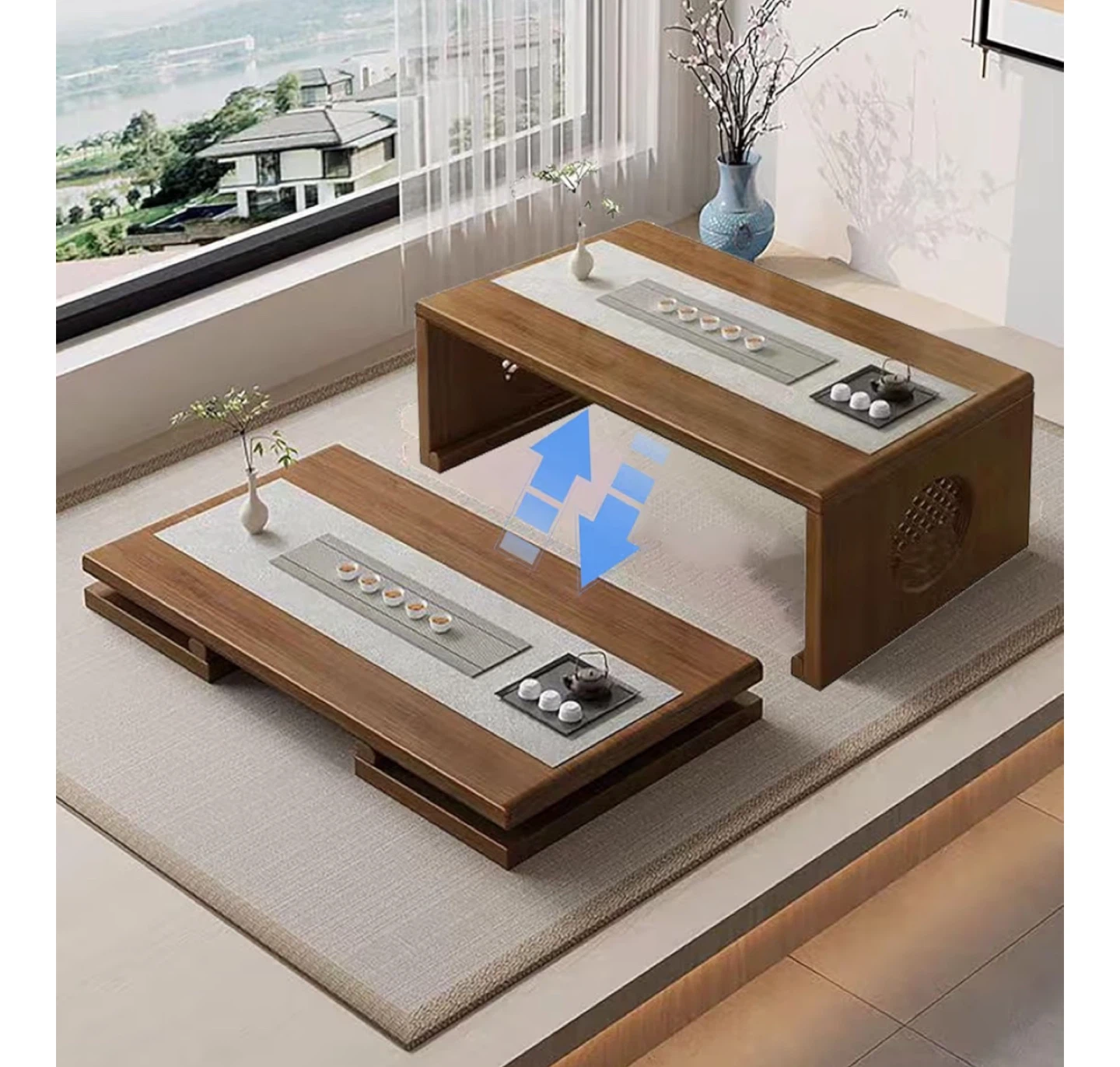 Wooden Low Coffee Table - photo 2
