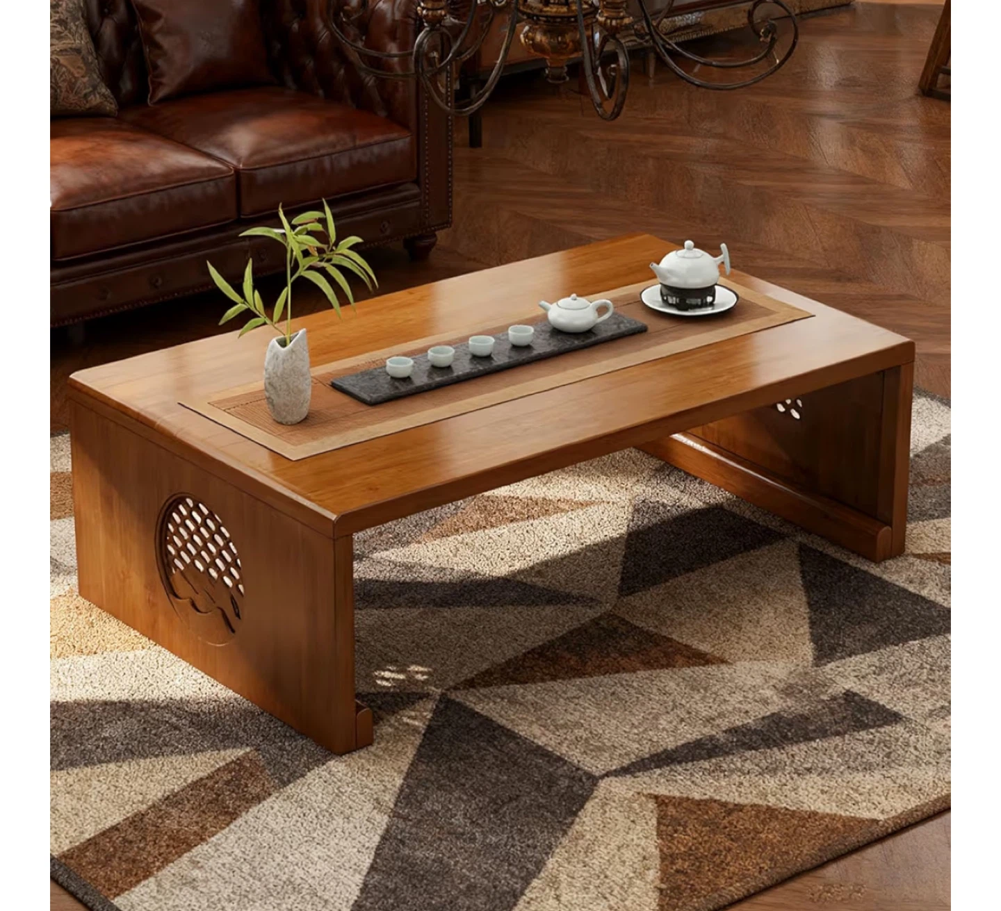 Wooden Low Coffee Table