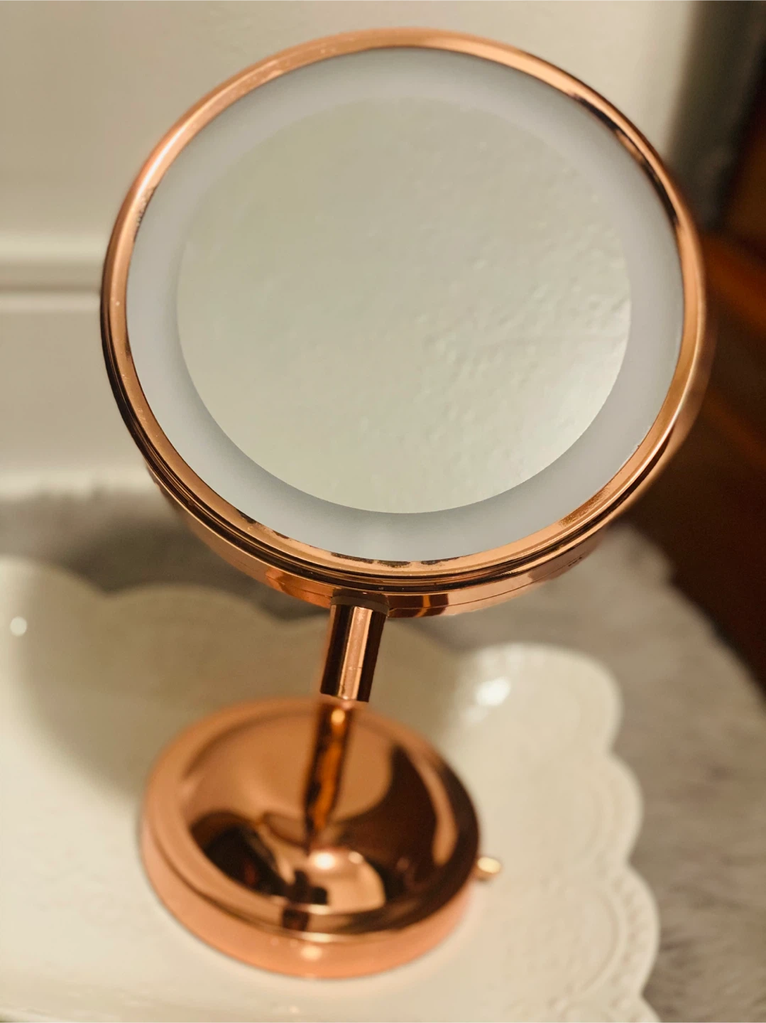 Illuminated Vanity Mirror - Rose Gold