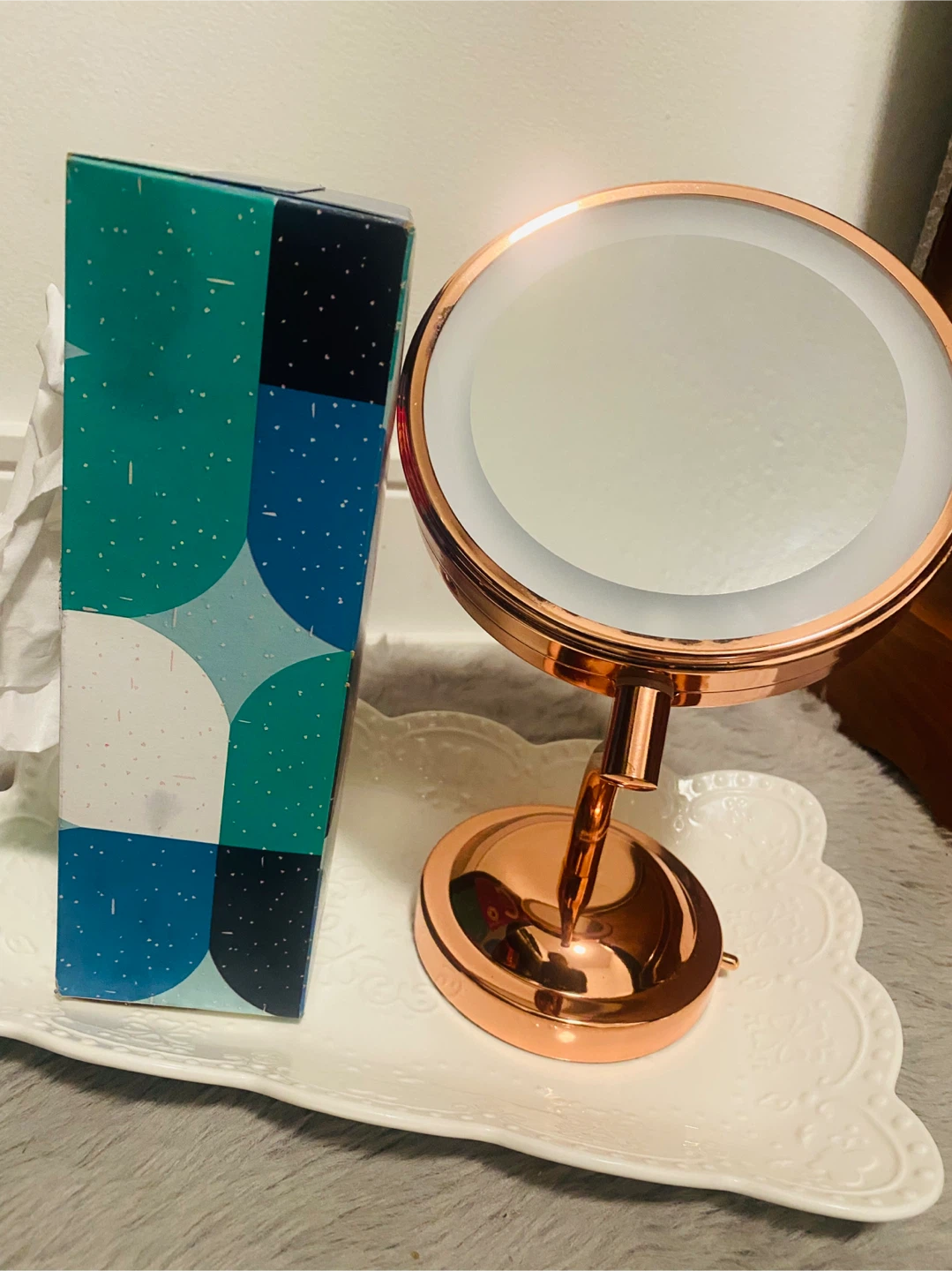 Illuminated Vanity Mirror - Rose Gold - photo 4