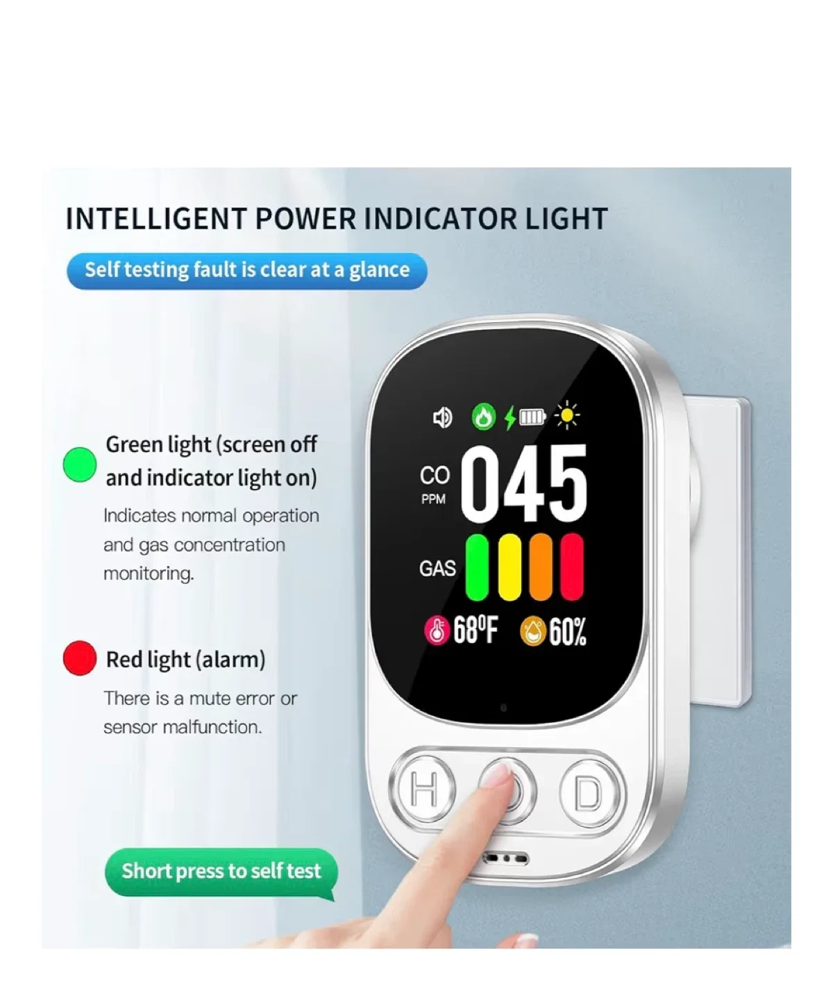 New Gedsffati HD008-B Carbon Monoxide Alarm image indicator(2)