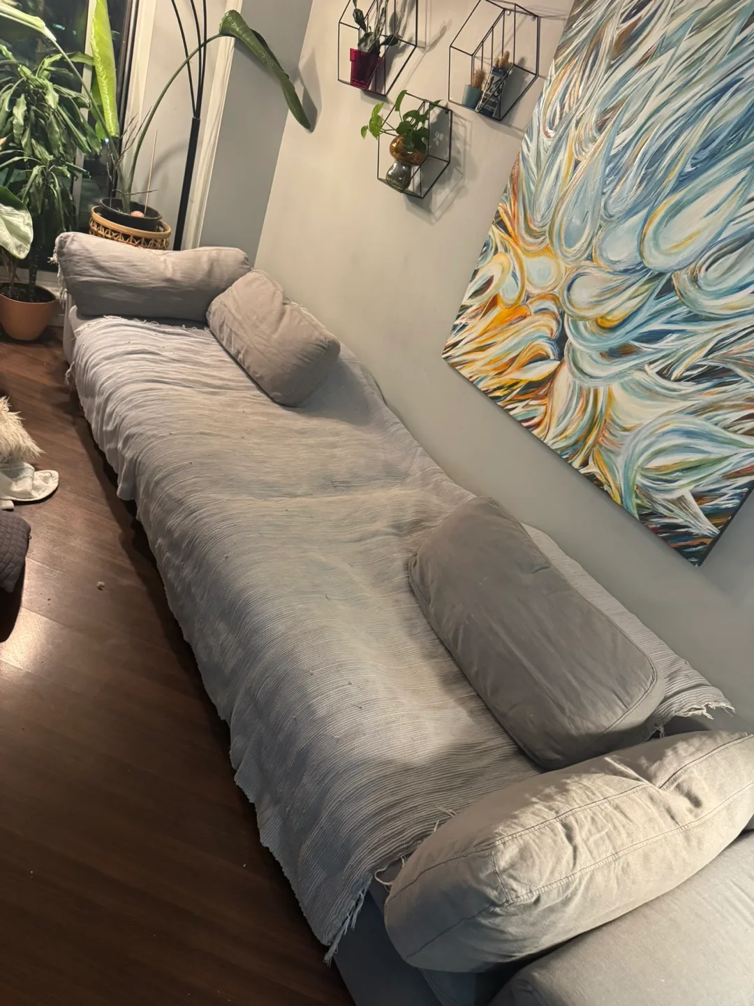 Blue Grey Sectional Sofa image indicator(4)