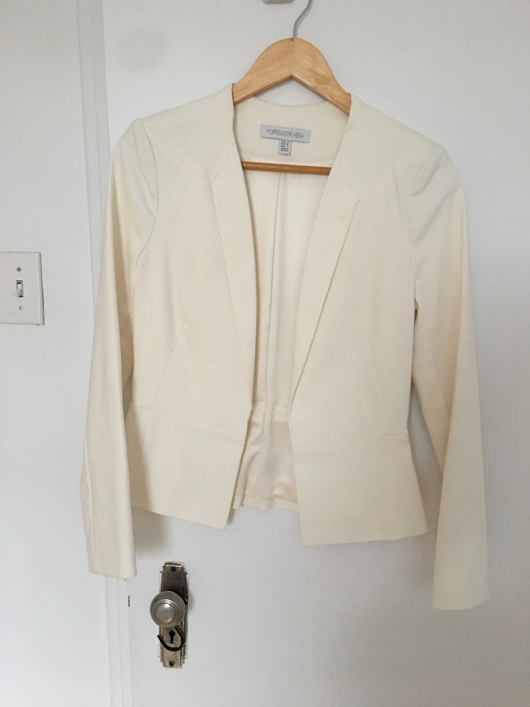 Forever New Cream Blazer - Size 8