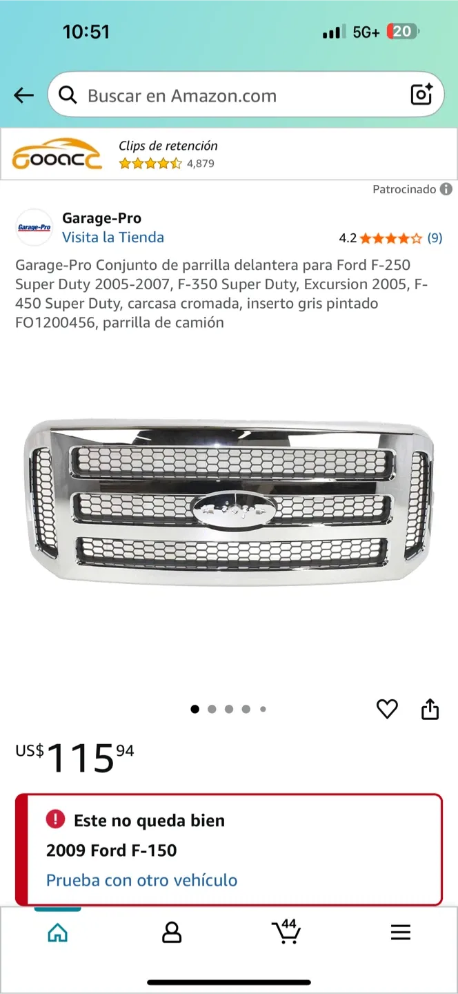 Garage-Pro Grille Assembly for Ford F-250/350 Super Duty image indicator(2)