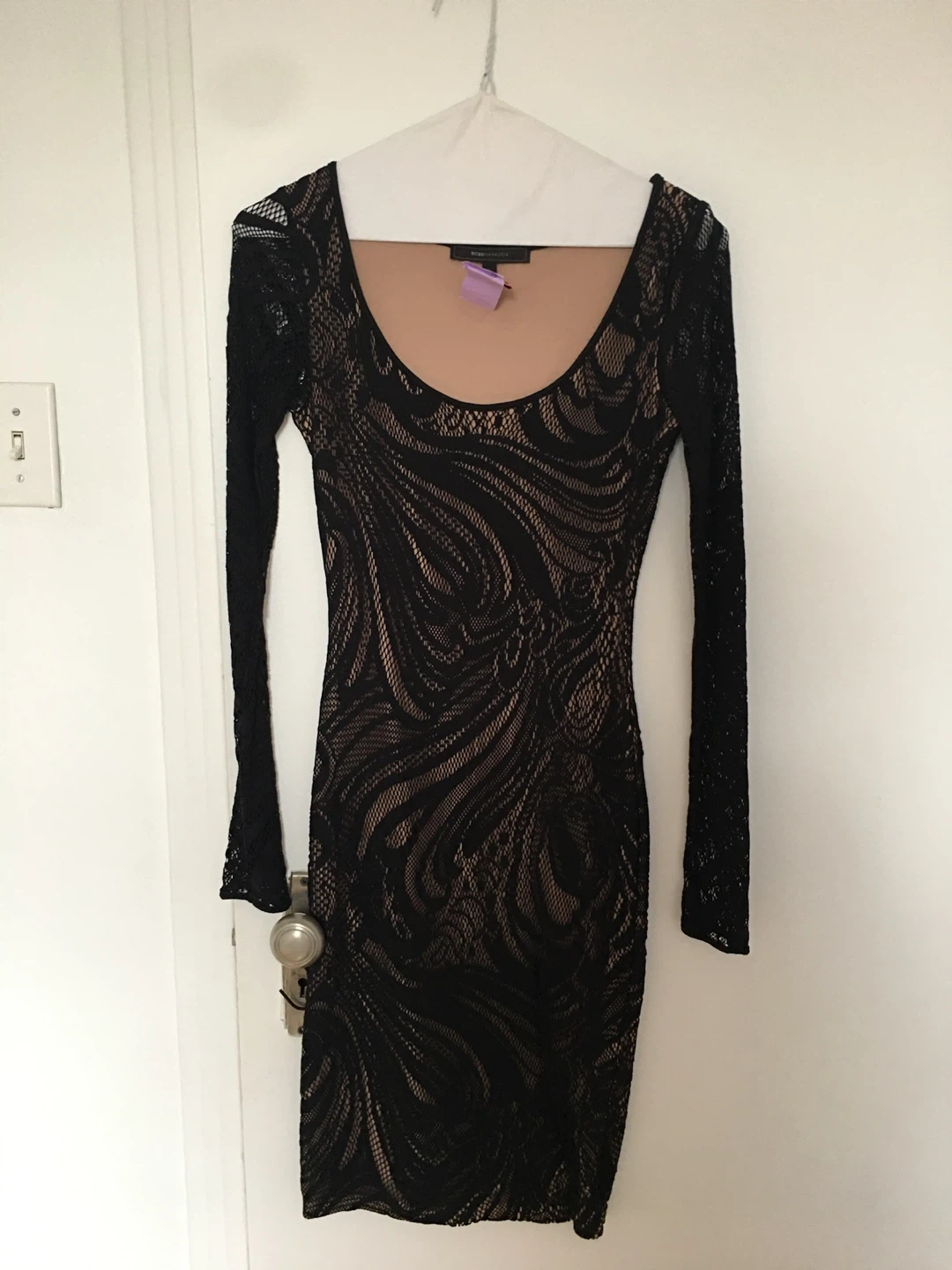 BCBGMAXAZRIA Black Lace Dress - Size XXS
