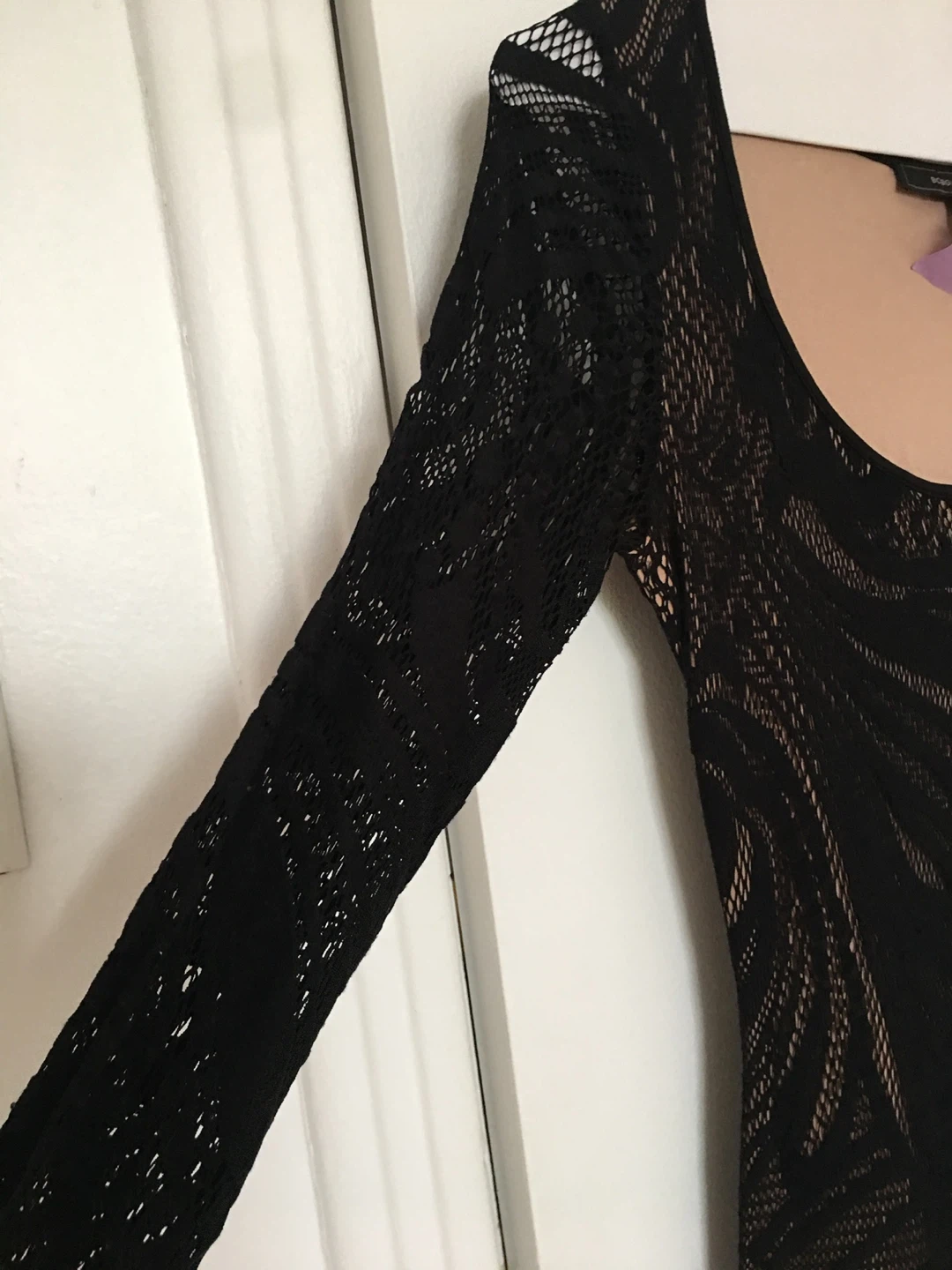 BCBGMAXAZRIA Black Lace Dress - Size XXS - photo 2
