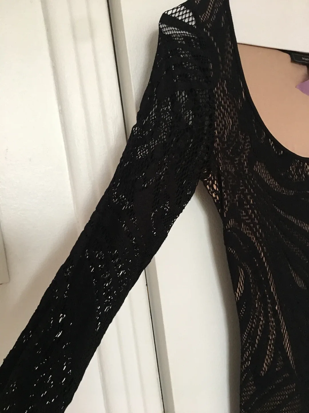 BCBGMAXAZRIA Black Lace Dress - Size XXS image indicator(2)