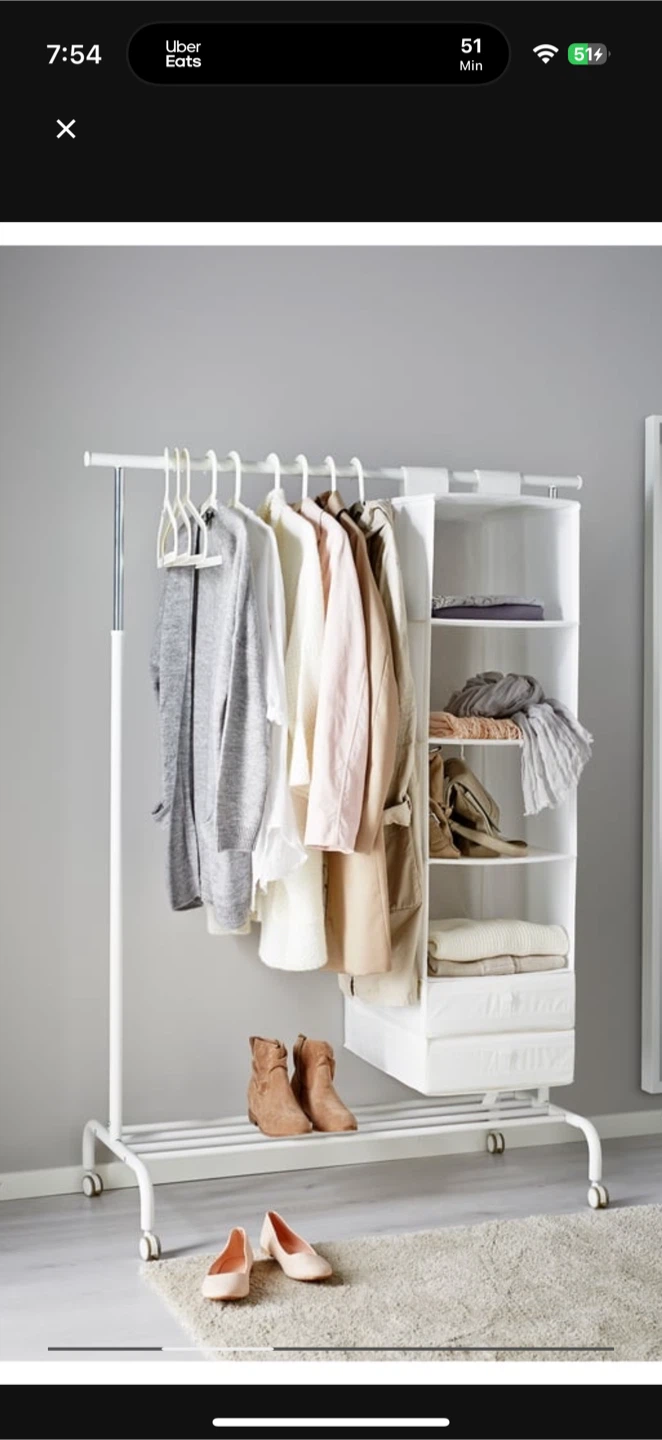 IKEA Rigga Clothes Rack - White - photo 3