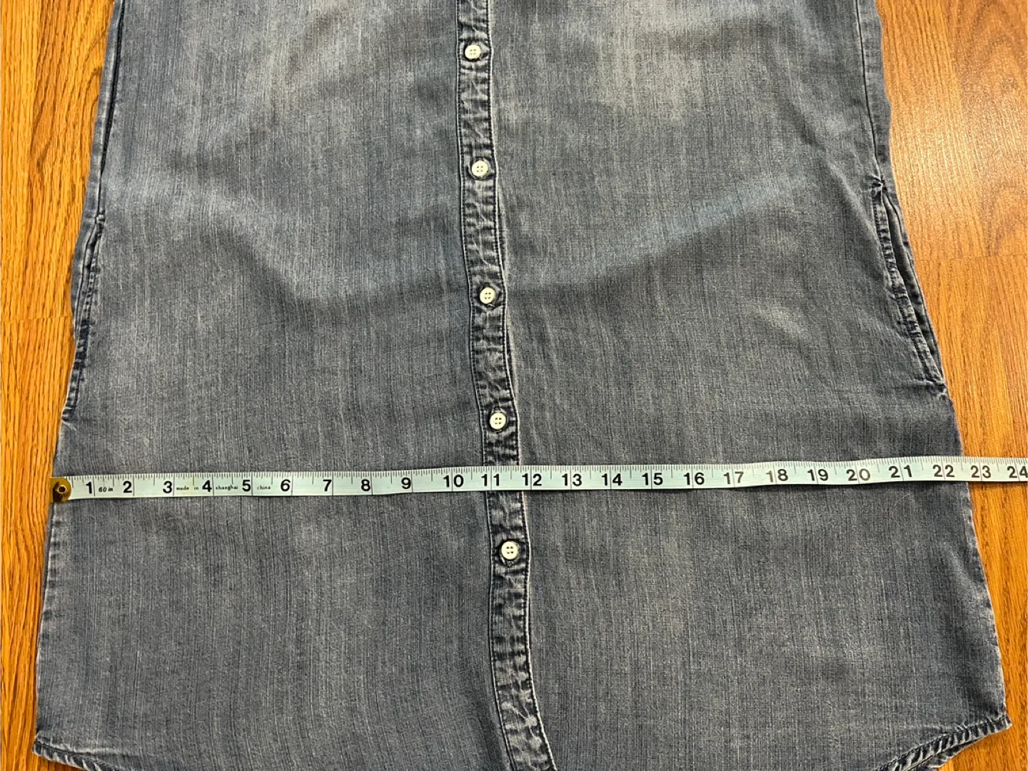 Velvet Heart women’s medium tencel chambray shirt dress, blue image indicator(5)