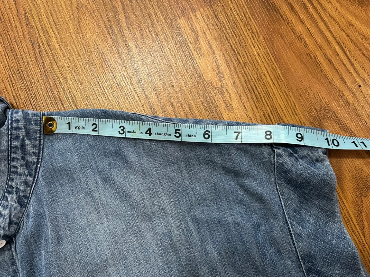 Velvet Heart women’s medium tencel chambray shirt dress, blue image indicator(7)