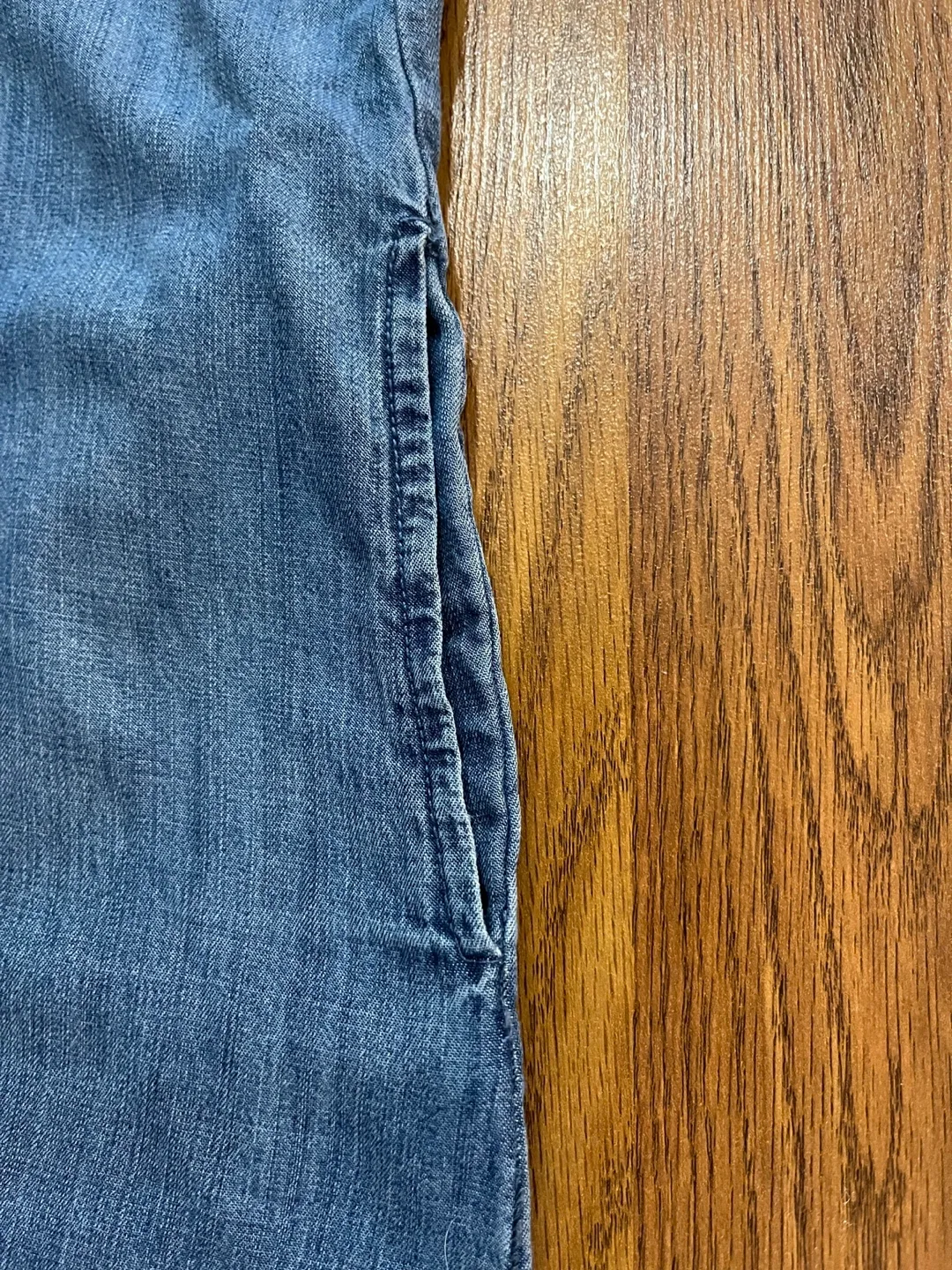 Velvet Heart women’s medium tencel chambray shirt dress, blue image indicator(9)