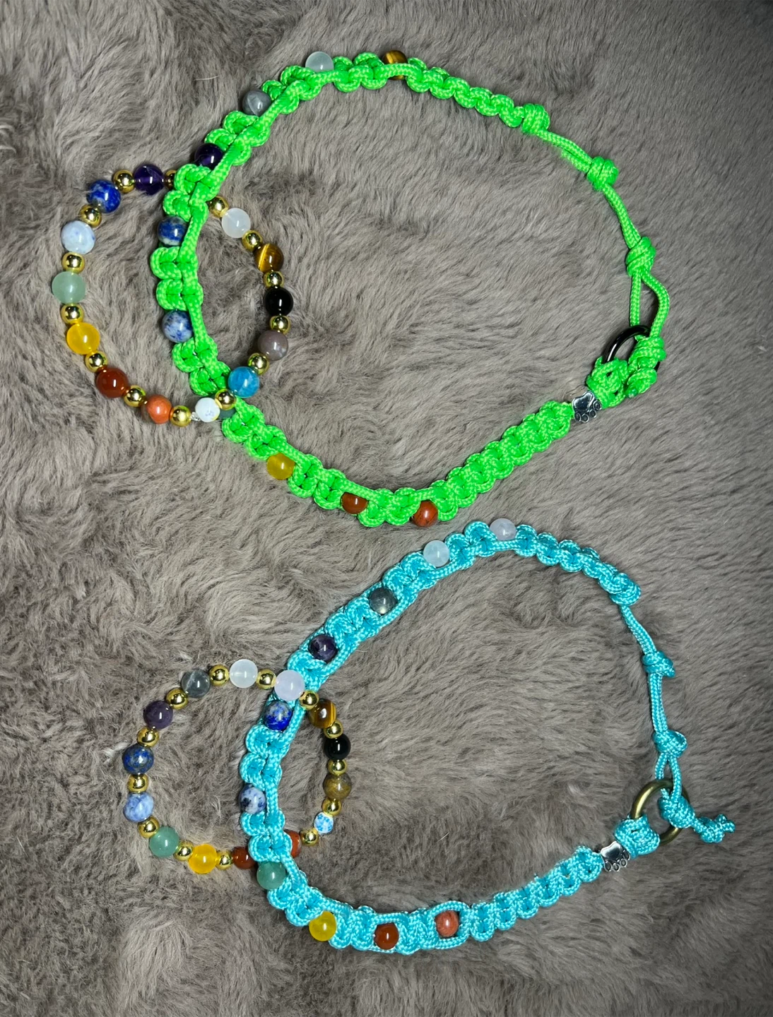 Handmade Beaded Dog necklace & Bracelet Set