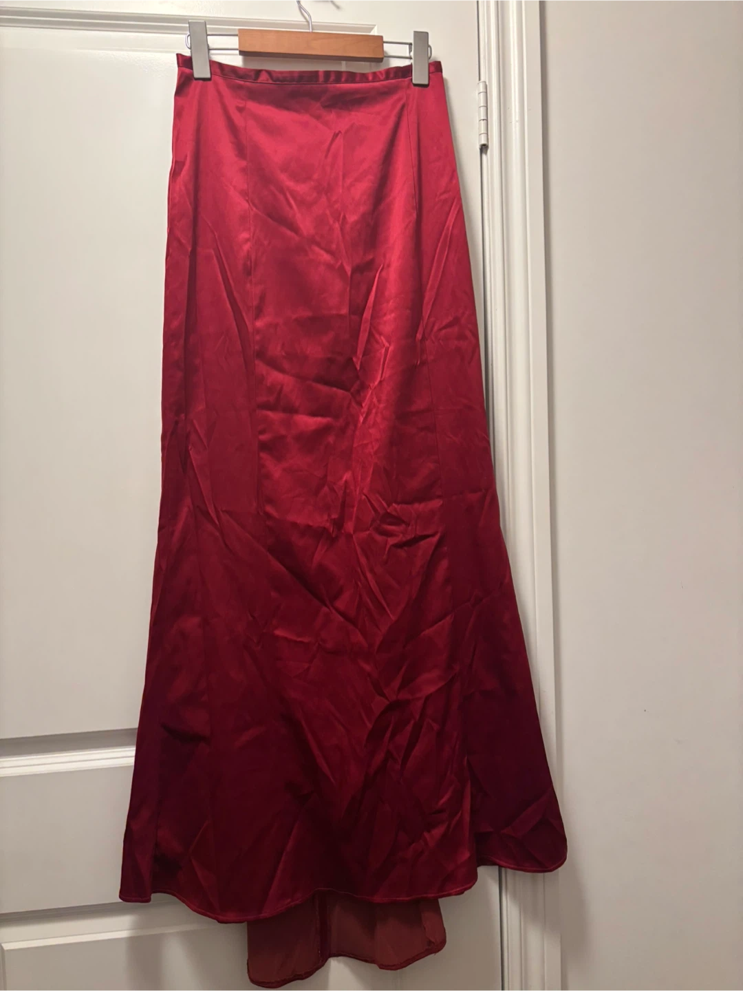 Pimkie Red Satin Skirt, Size 38