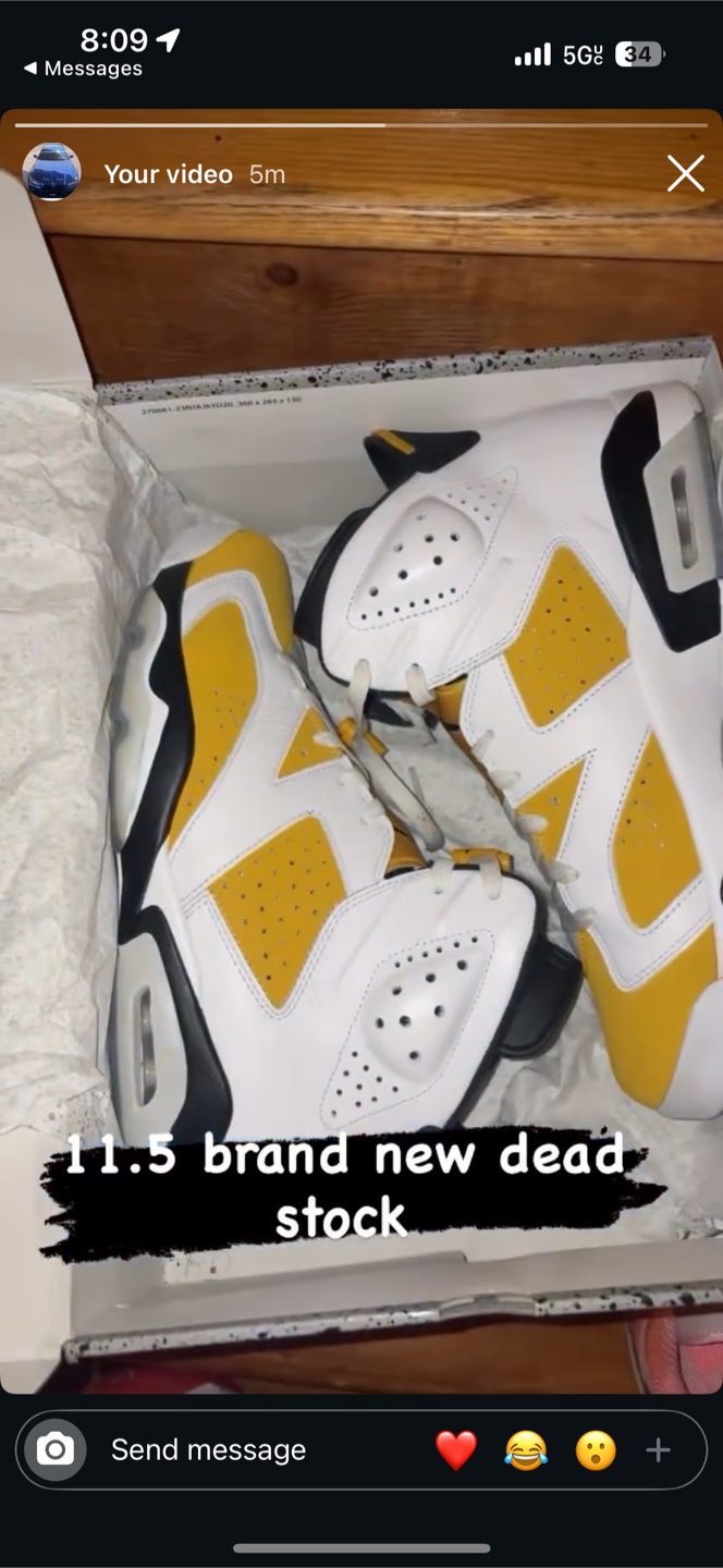 Jordan 6 Retro Taxi Size 11.5 Brand New - photo 2