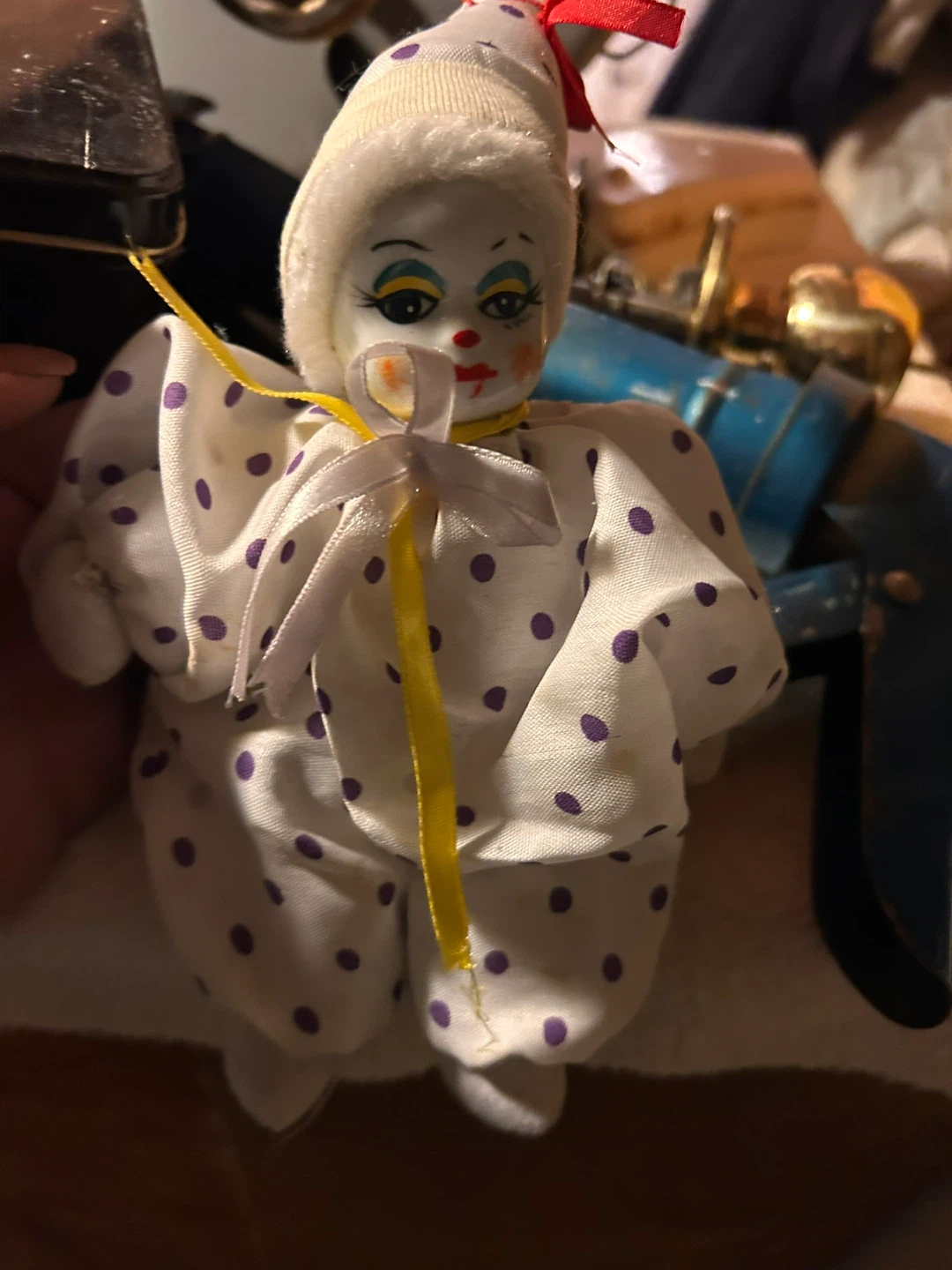 🥕 🎃 Vintage Clown Doll (great Halloween decor) - photo 3