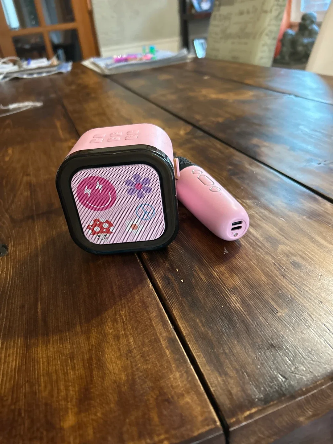 Pink Karaoke Machine with Microphone thumbnail