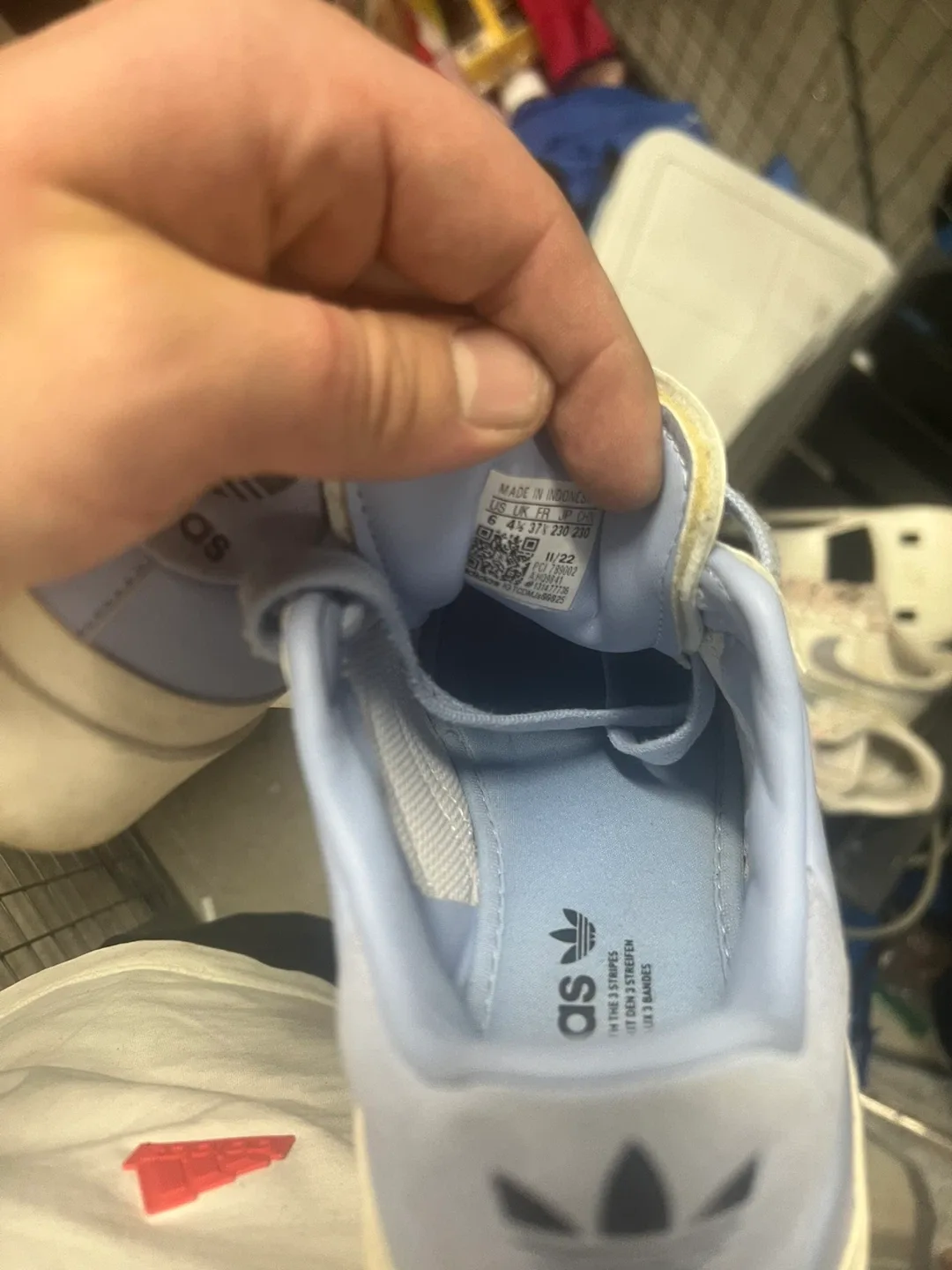 Adidas Superstar Light Blue  Size 6 and Nike both for 20$ image indicator(2)