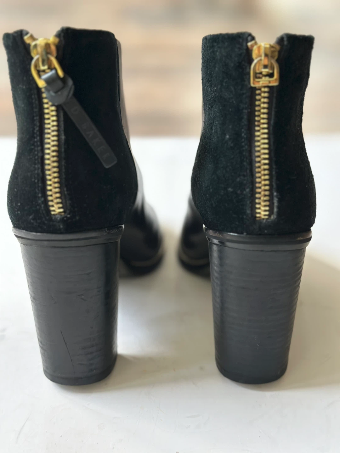 TED BAKER Black Leather Heeled Ankle Boots - photo 4