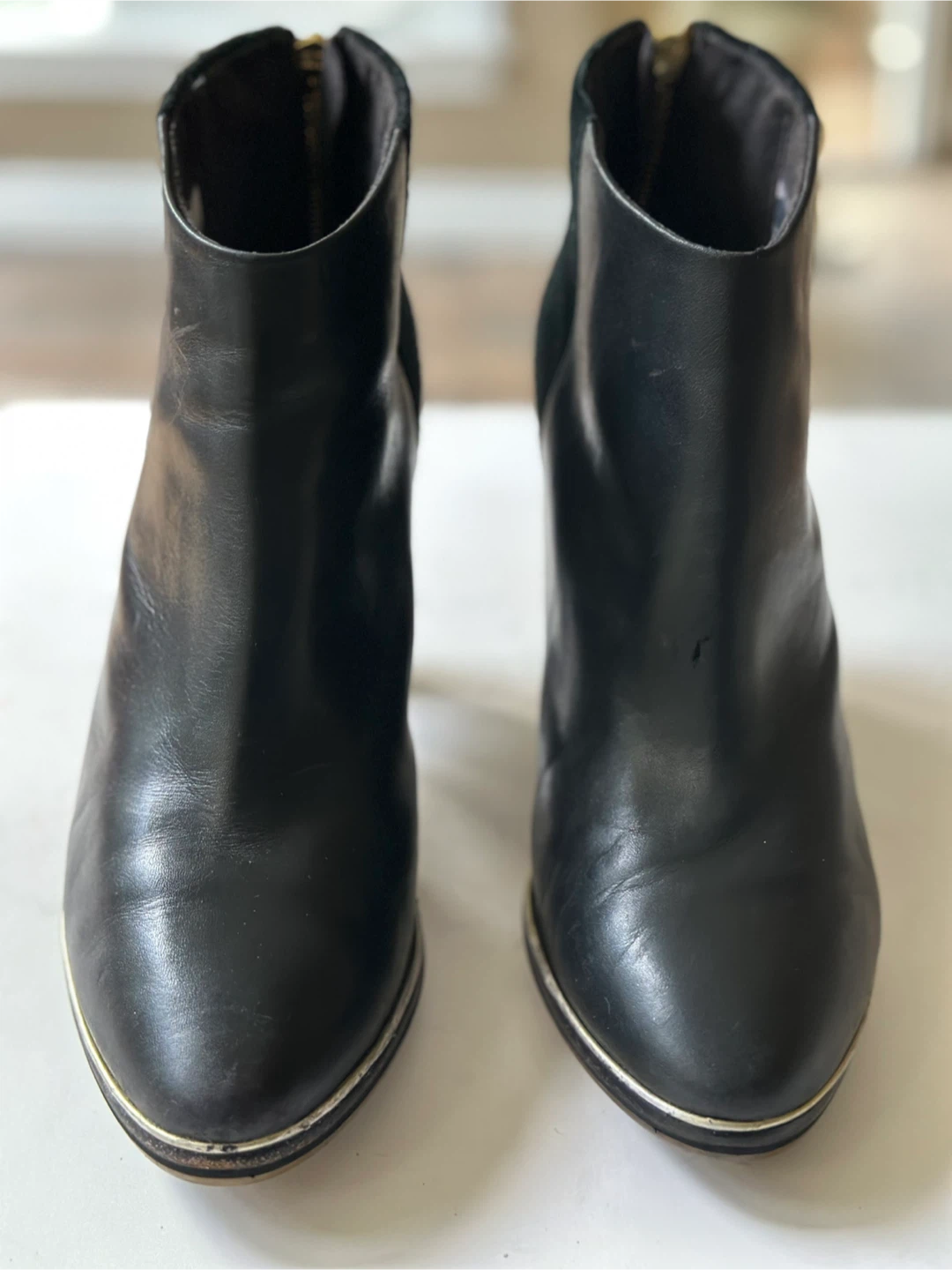 TED BAKER Black Leather Heeled Ankle Boots - photo 3