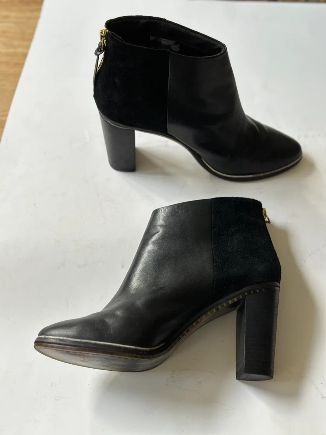 TED BAKER Black Leather Heeled Ankle Boots image indicator(2)