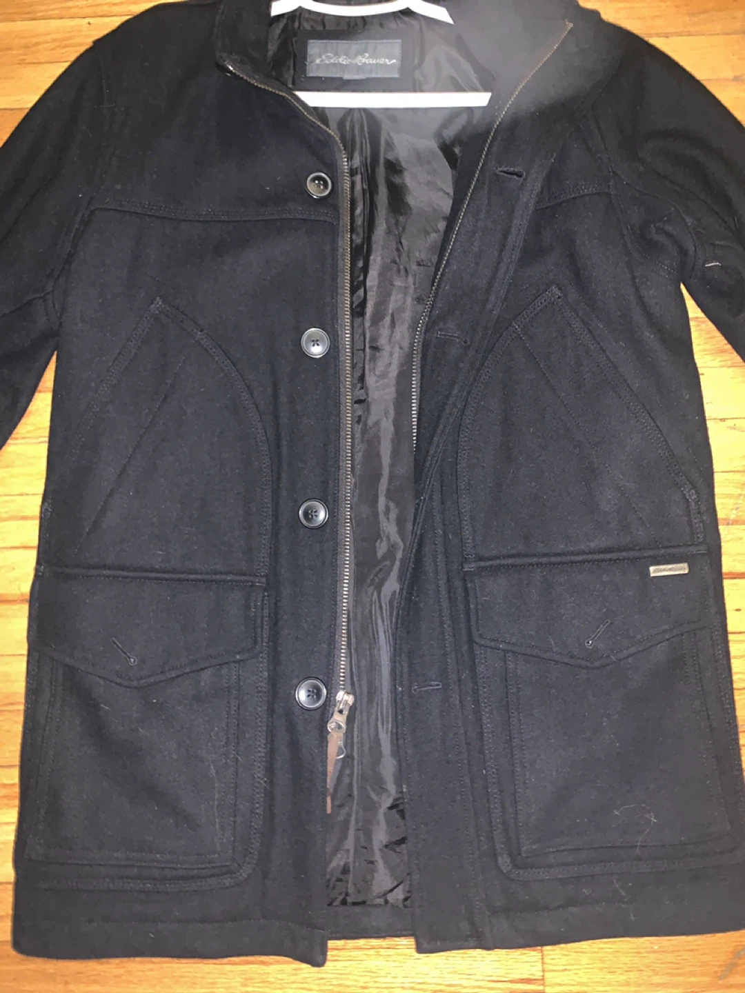 Eddie Bauer Black Wool Blend Jacket - photo 2