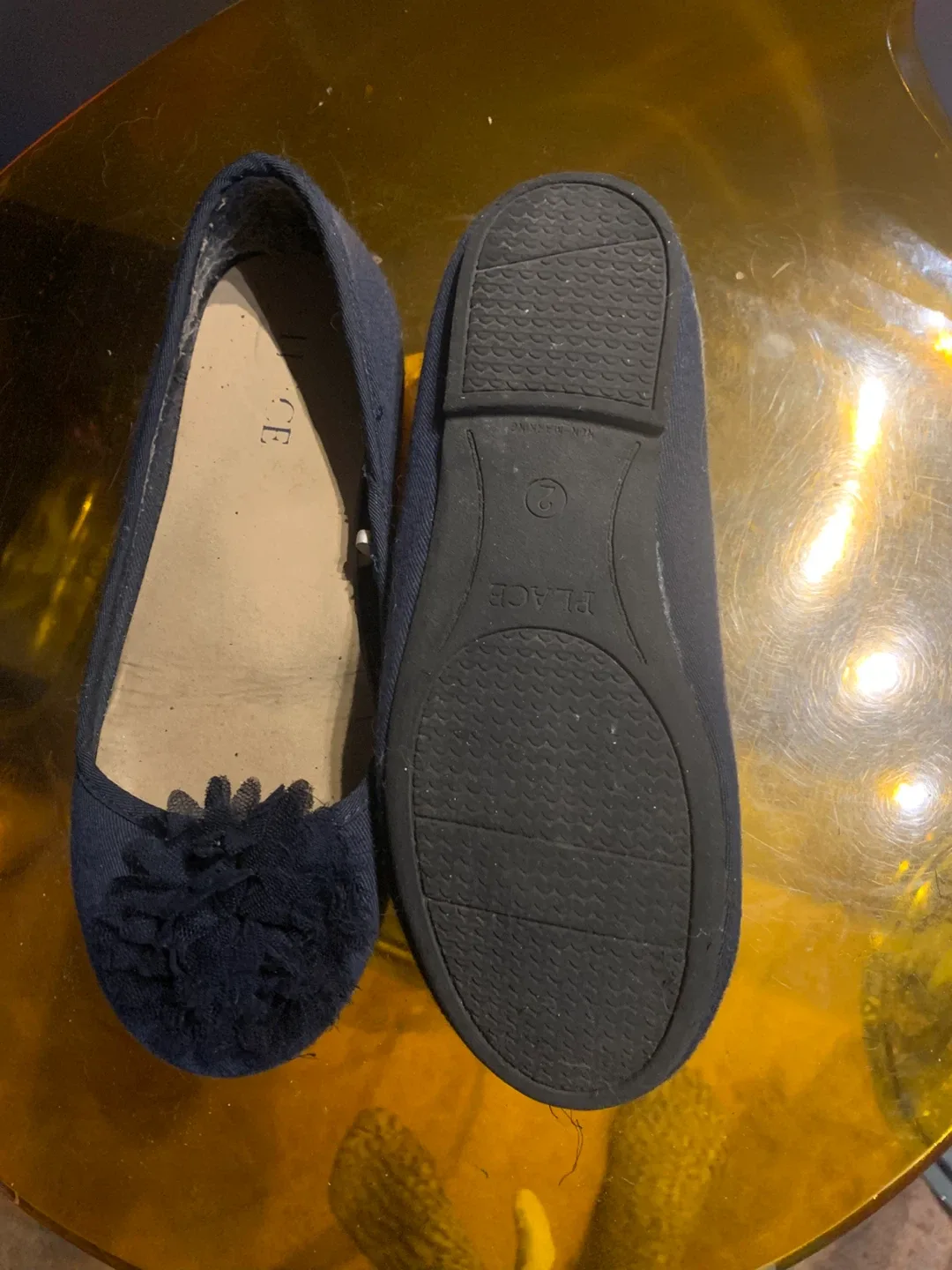 The Children's Place Girls' Navy Blue Flats - Size 2 image indicator(2)