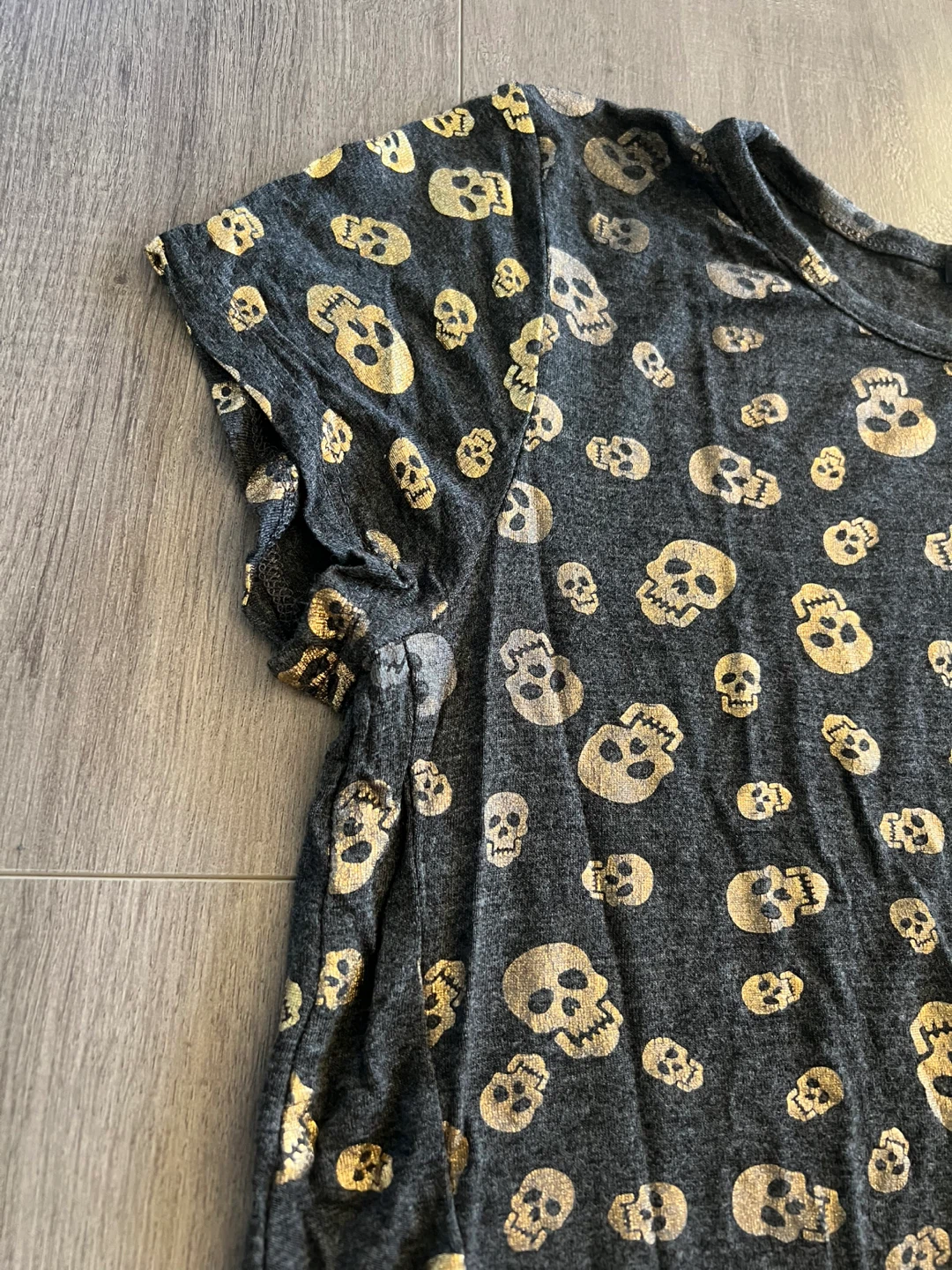 Trendyland Halloween Skull 💀 Print Tunic Top - Size S - photo 3