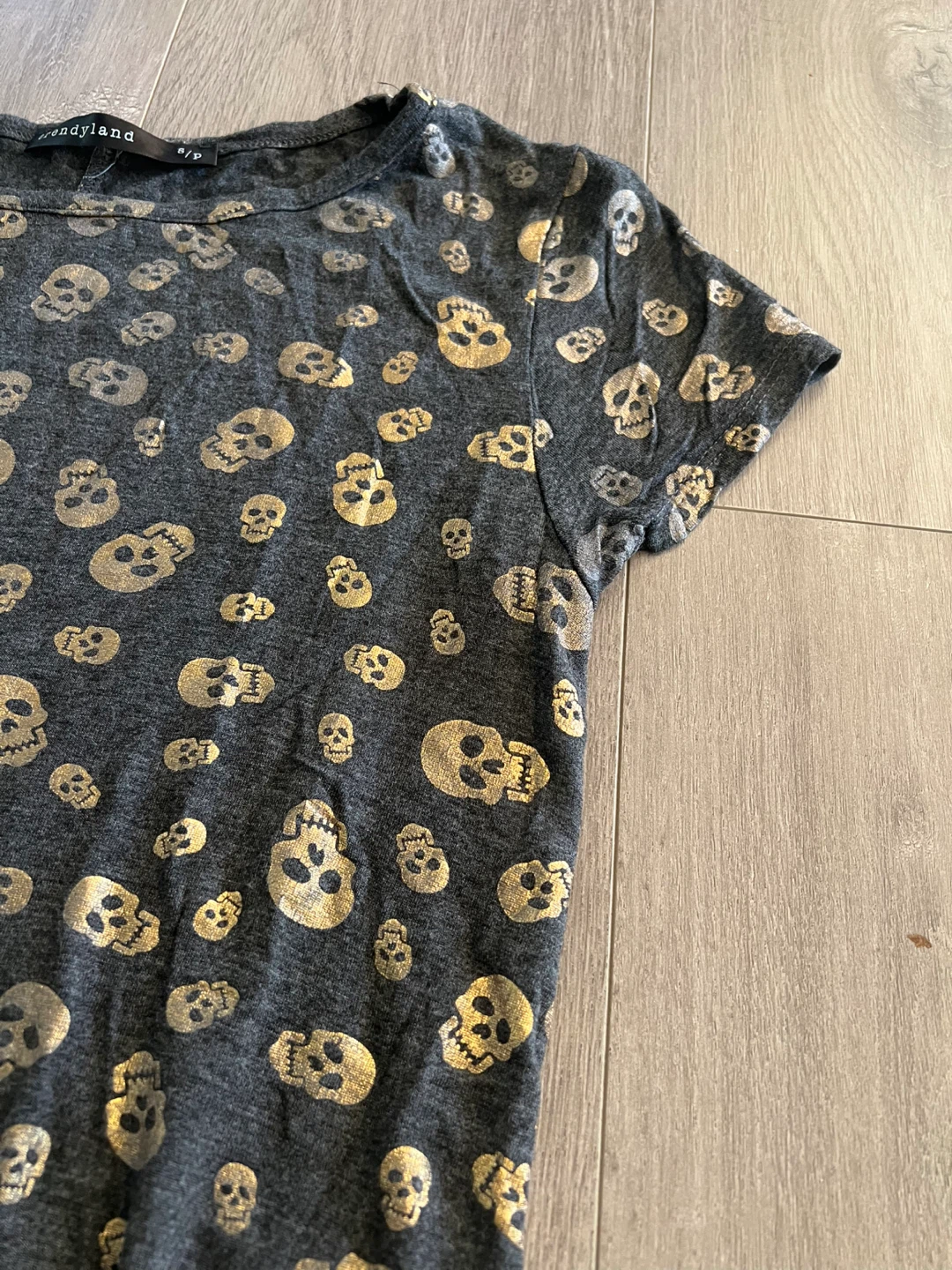 Trendyland Halloween Skull 💀 Print Tunic Top - Size S - photo 4