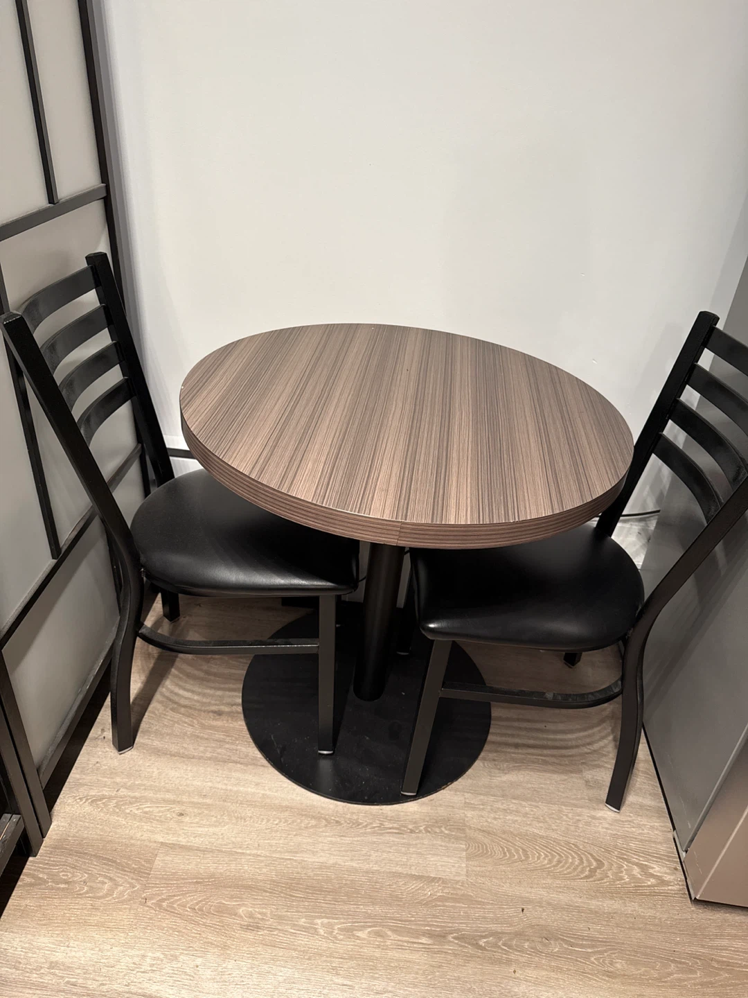 Round Dining Table with Two Chairs