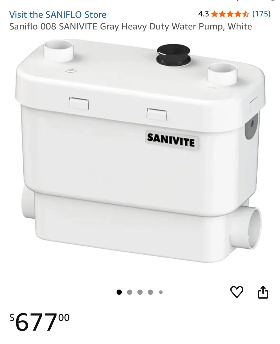 Sanivite 3 Grey Water Pump image indicator(6)