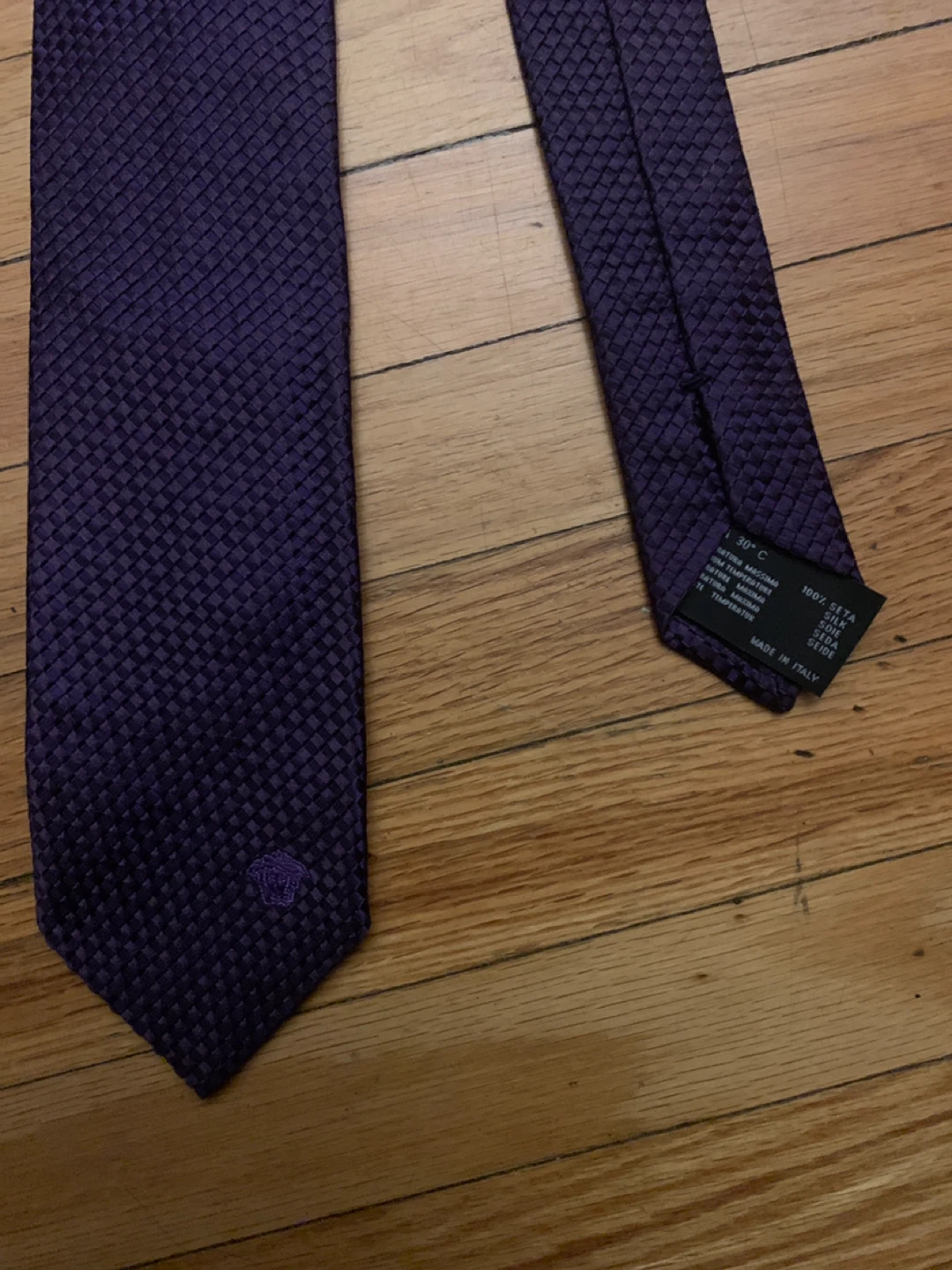 Versace Purple Silk Tie - photo 2