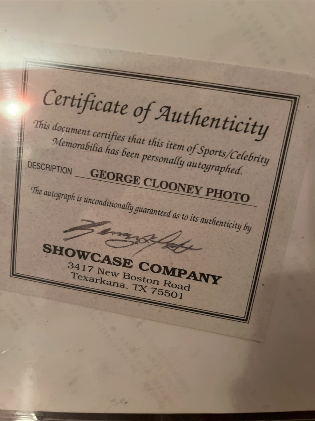 George Clooney Autographed Photo with COA - photo 3