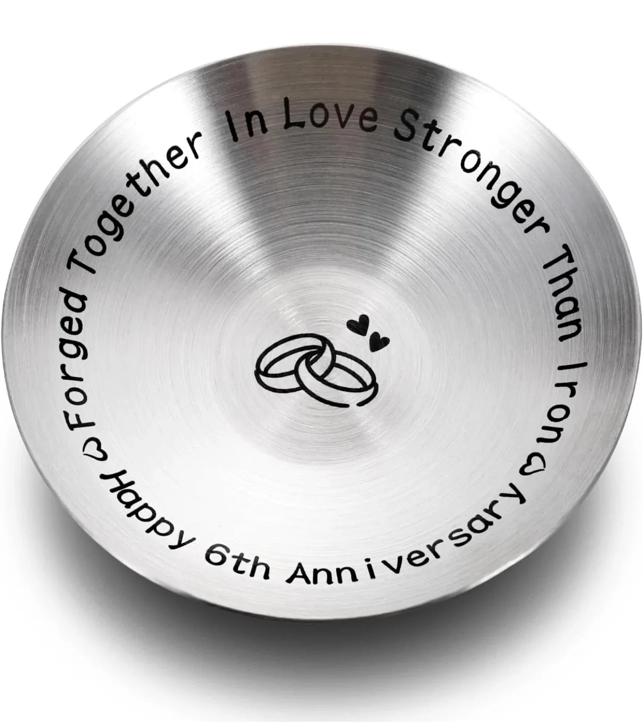 6th Anniversary Forged Together In Love Plate thumbnail