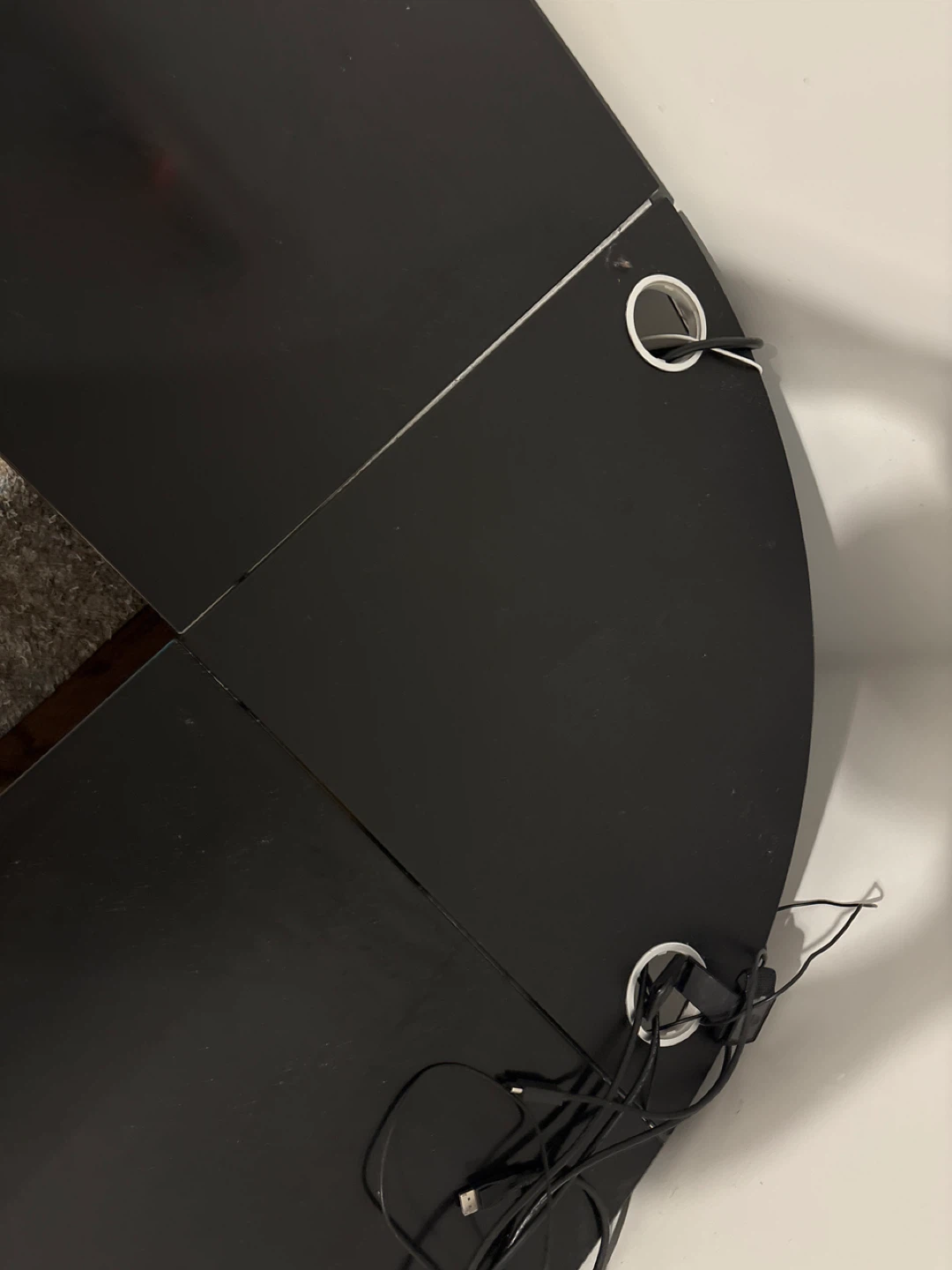 Black L-Shaped Desk with Silver Legs - photo 3