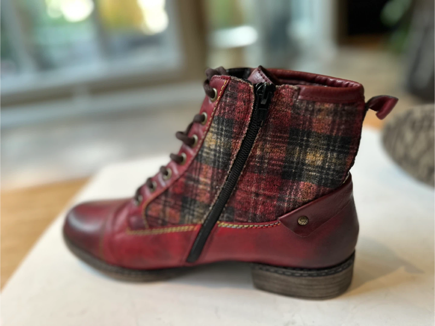 REMONTE Ankle Boots with Plaid Detail SIZE EUR 41 / US 10-10.5 - photo 3