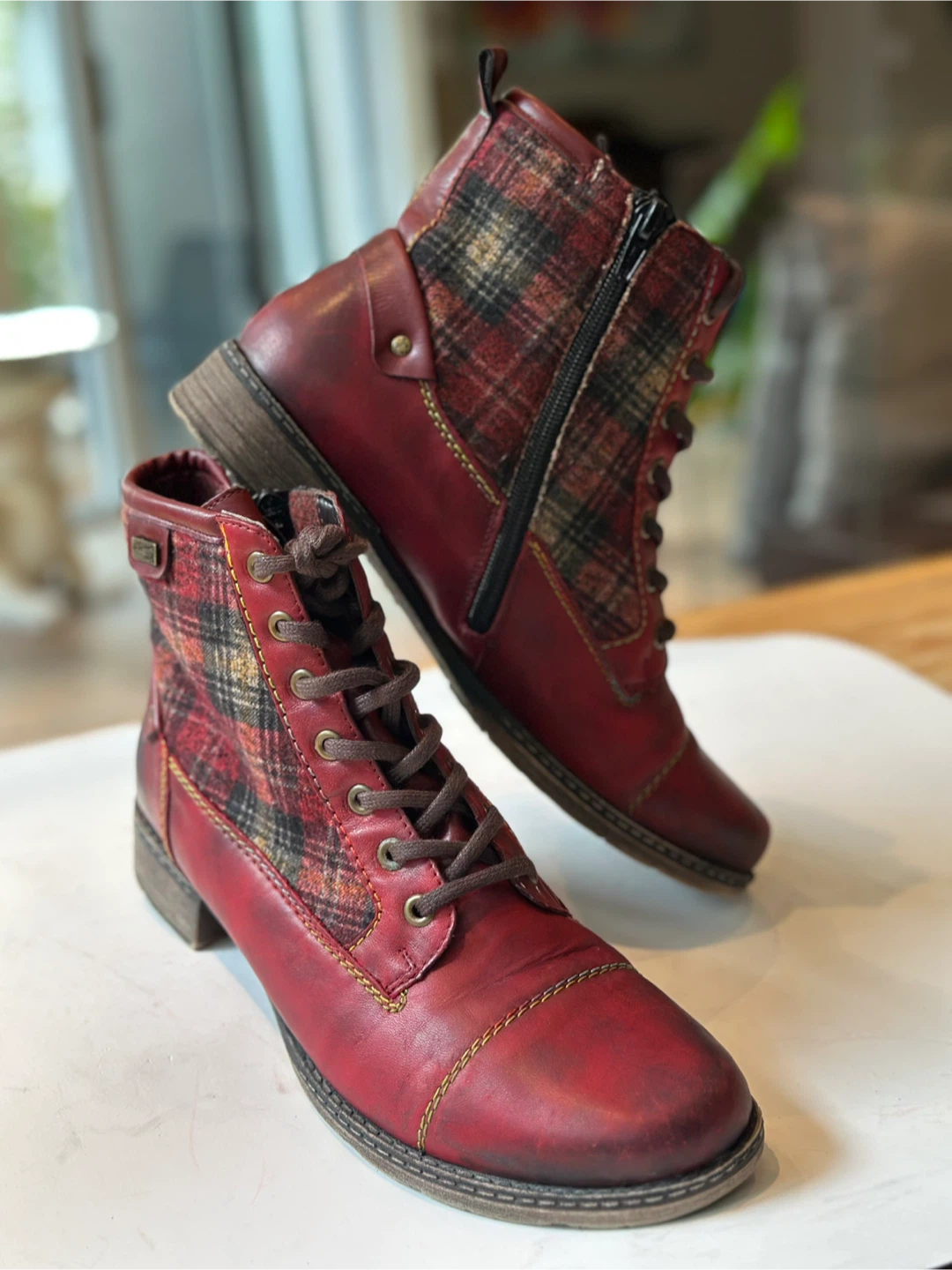 REMONTE Ankle Boots with Plaid Detail SIZE EUR 41 / US 10-10.5 - photo 4