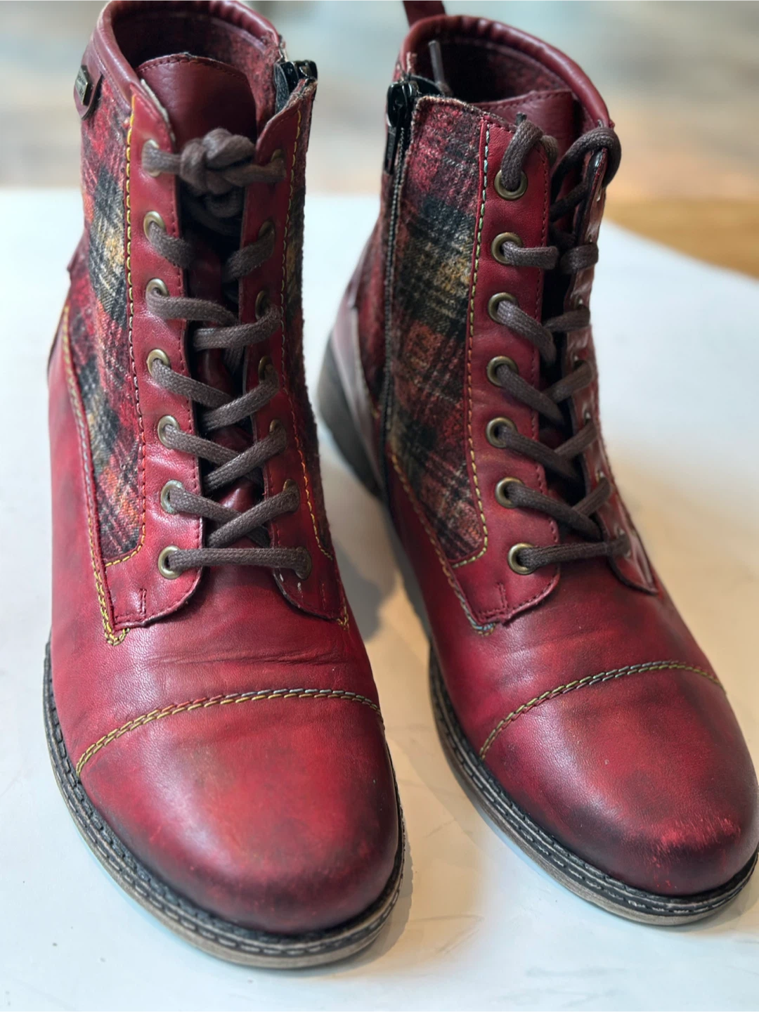 REMONTE Ankle Boots with Plaid Detail SIZE EUR 41 / US 10-10.5 - photo 5