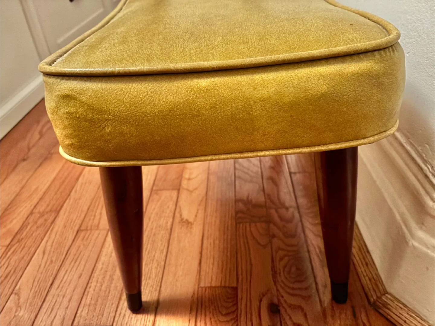 Vintage Mustard Yellow Footstool image indicator(2)