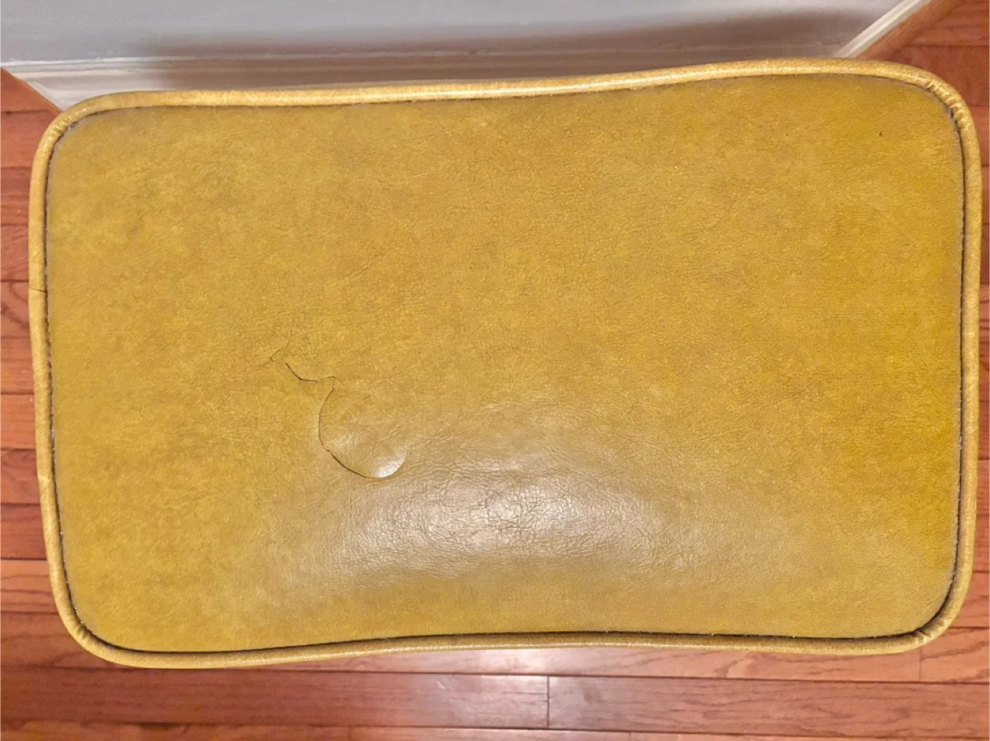 Vintage Mustard Yellow Footstool image indicator(4)